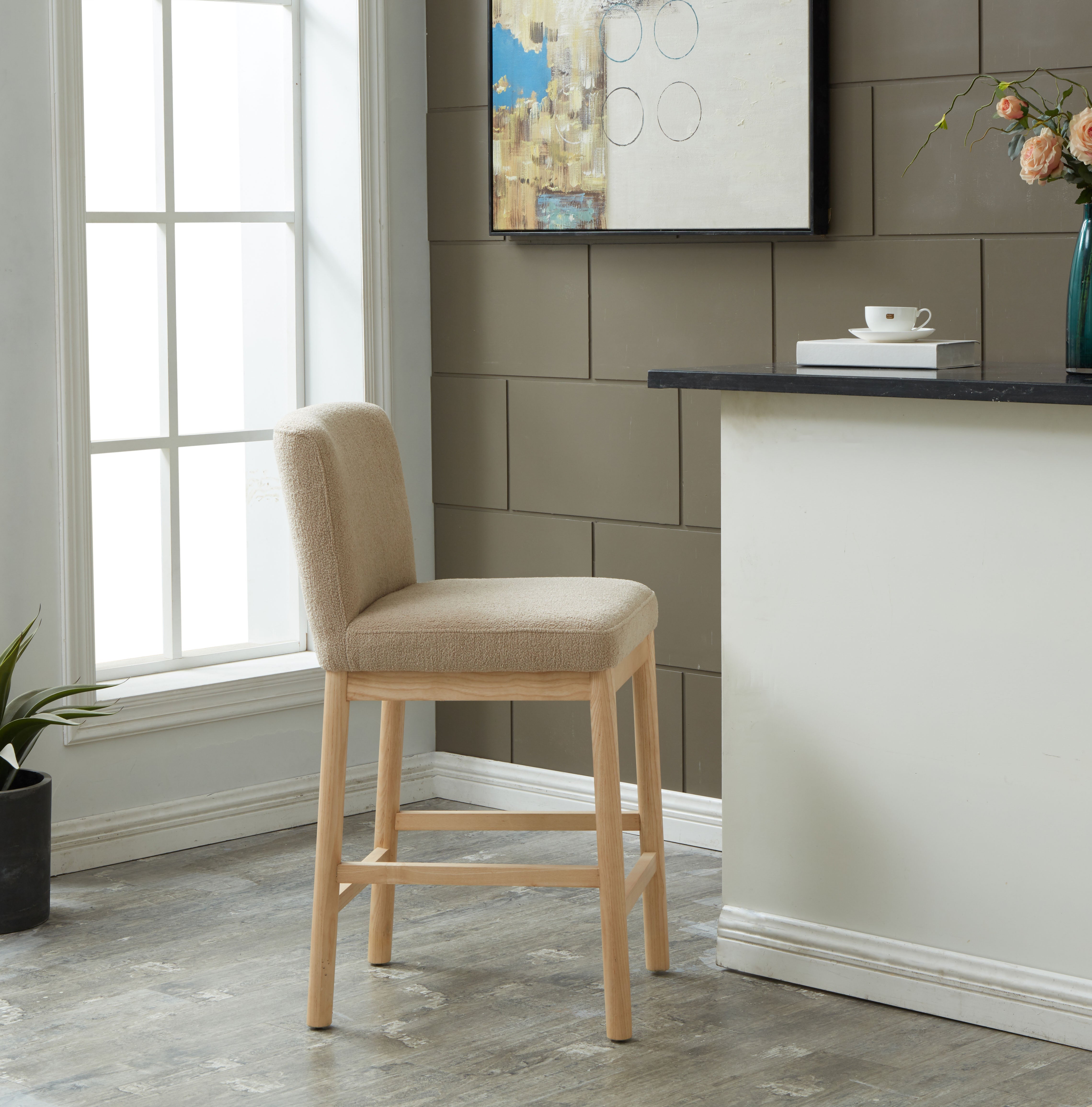 Halcy Boucle Counter Stool | Safavieh Couture - SFV4838