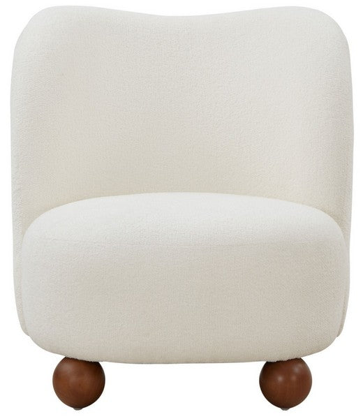 Rodolfo Boucle Accent Chair, SFV4848 | Safavieh Couture - Ivory / Natural