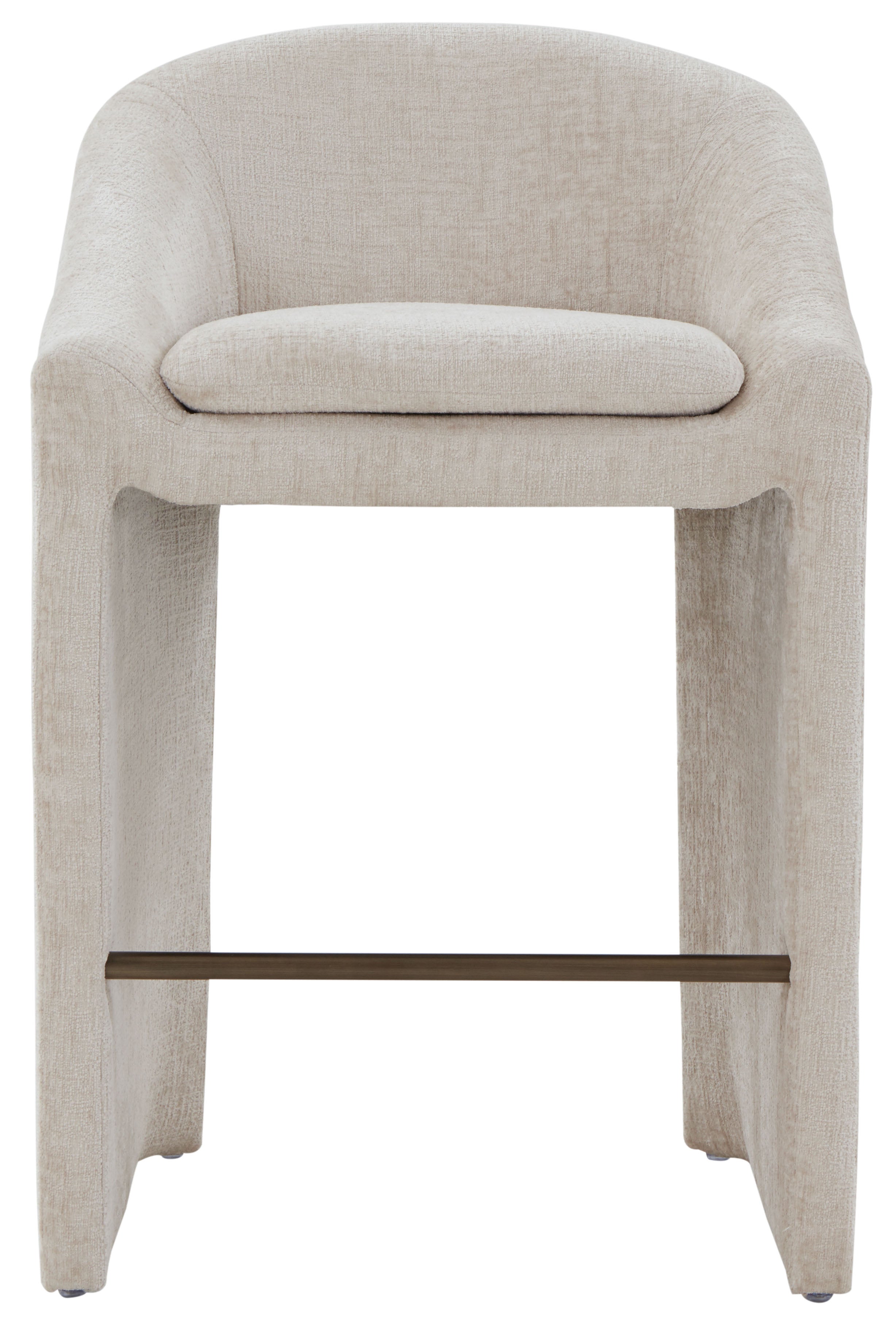 Kagan Chenille Barstool | Safavieh Couture - SFV4858 - Cream