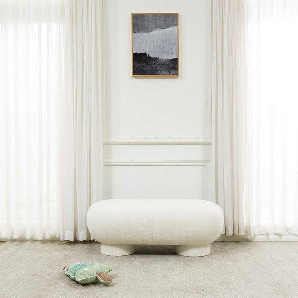 Zaydie Upholstered Bench, SFV5103 | Safavieh Couture - Ivory