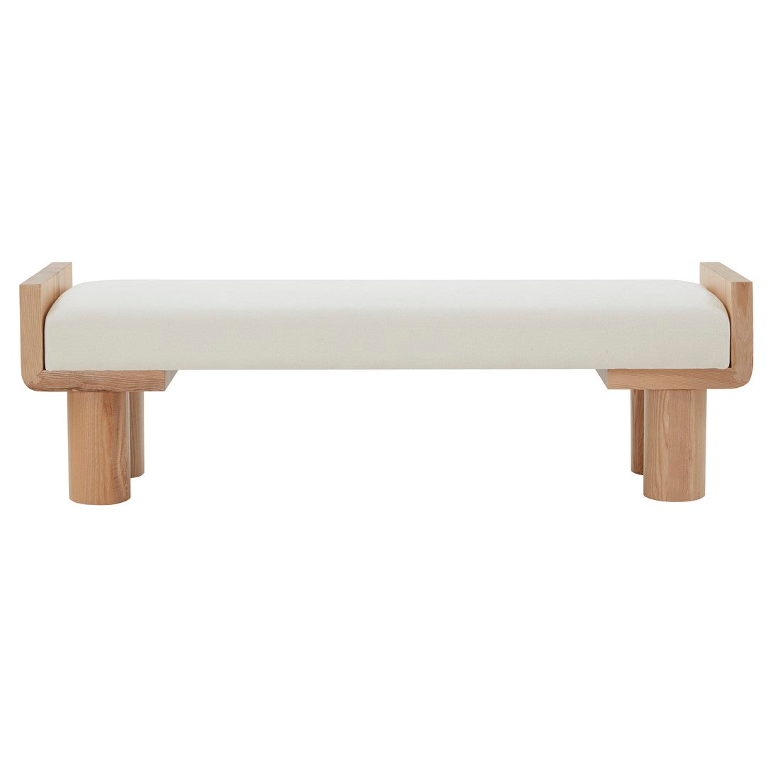 Iryna Boucle And Wood Bench | Safavieh Couture - SFV5138