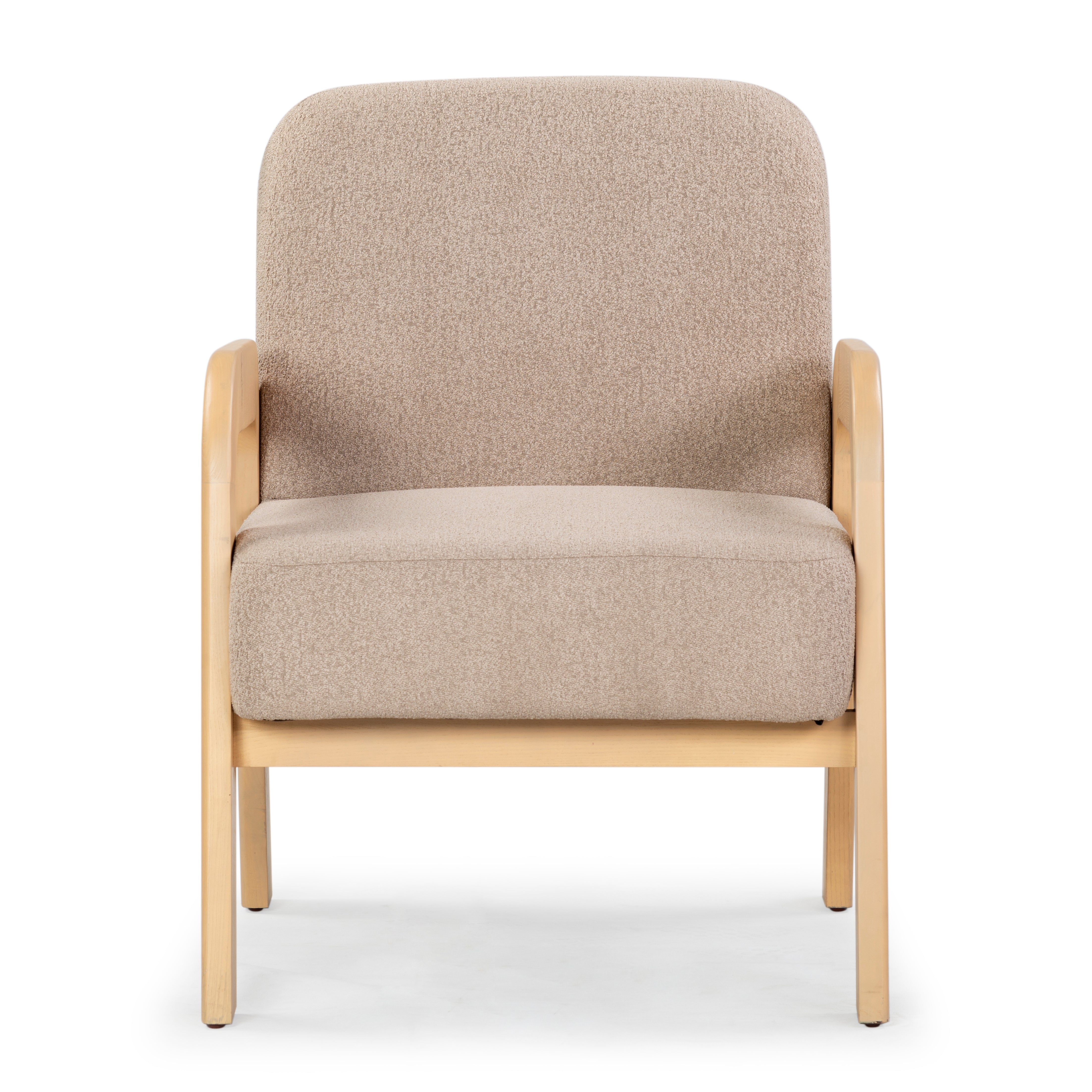 Safavieh Couture Roslina Boucle Accent Chair, SFV6106 - Light Brown / Natural