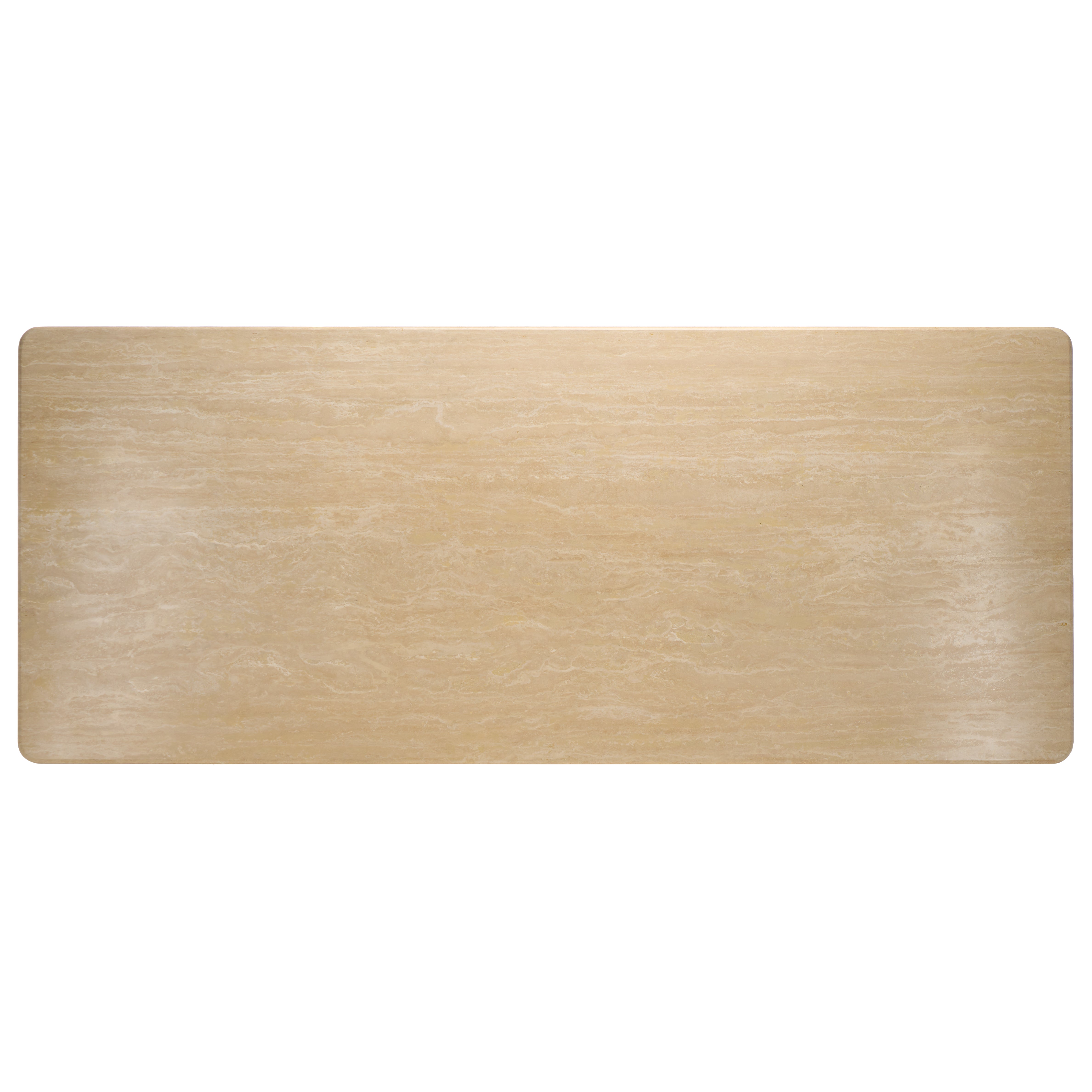 Bellarose Travertine Dining Table | Safavieh Couture - SFV7231