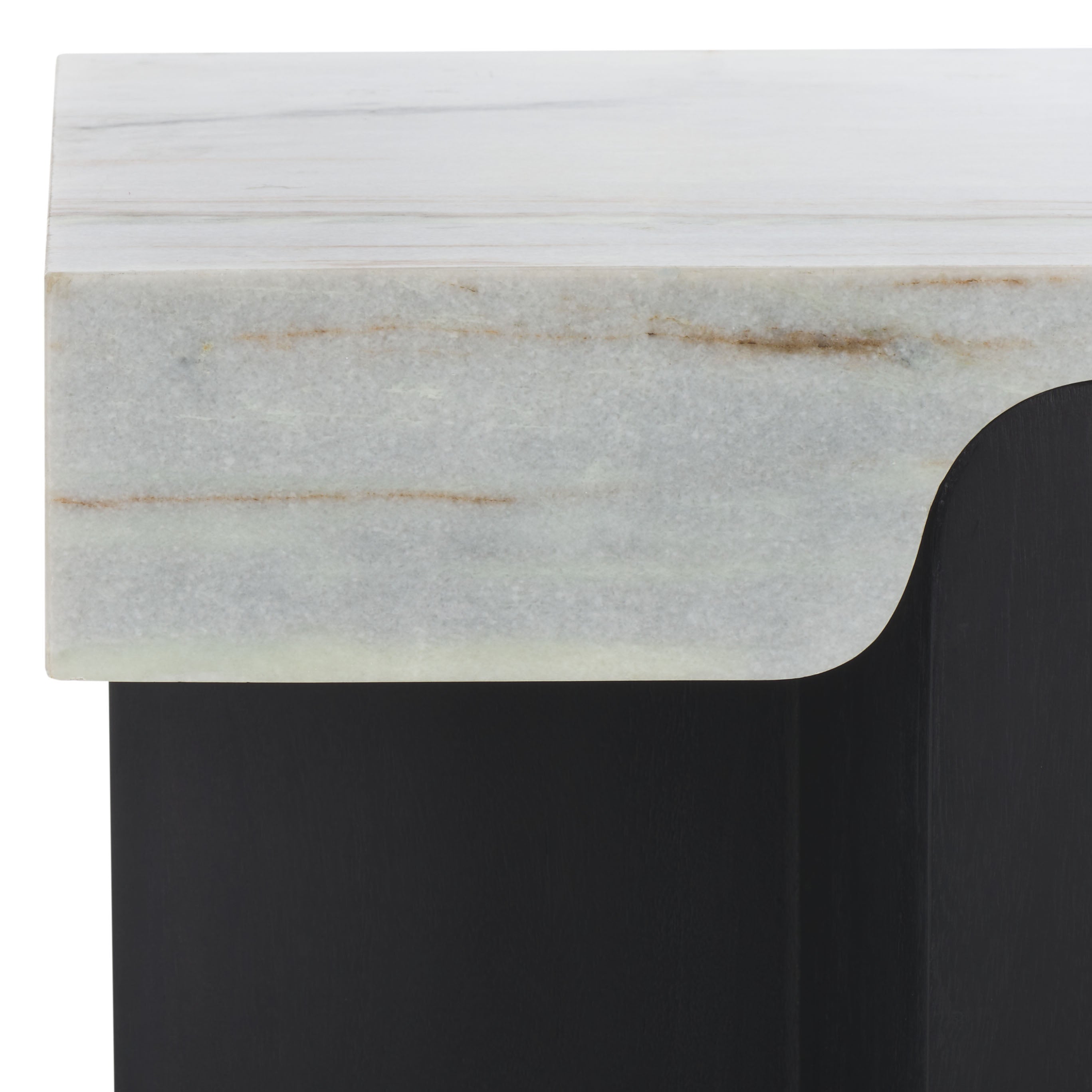 Safavieh Couture Roxandra Marble Top Accent Table, SFV8305 - Black / White