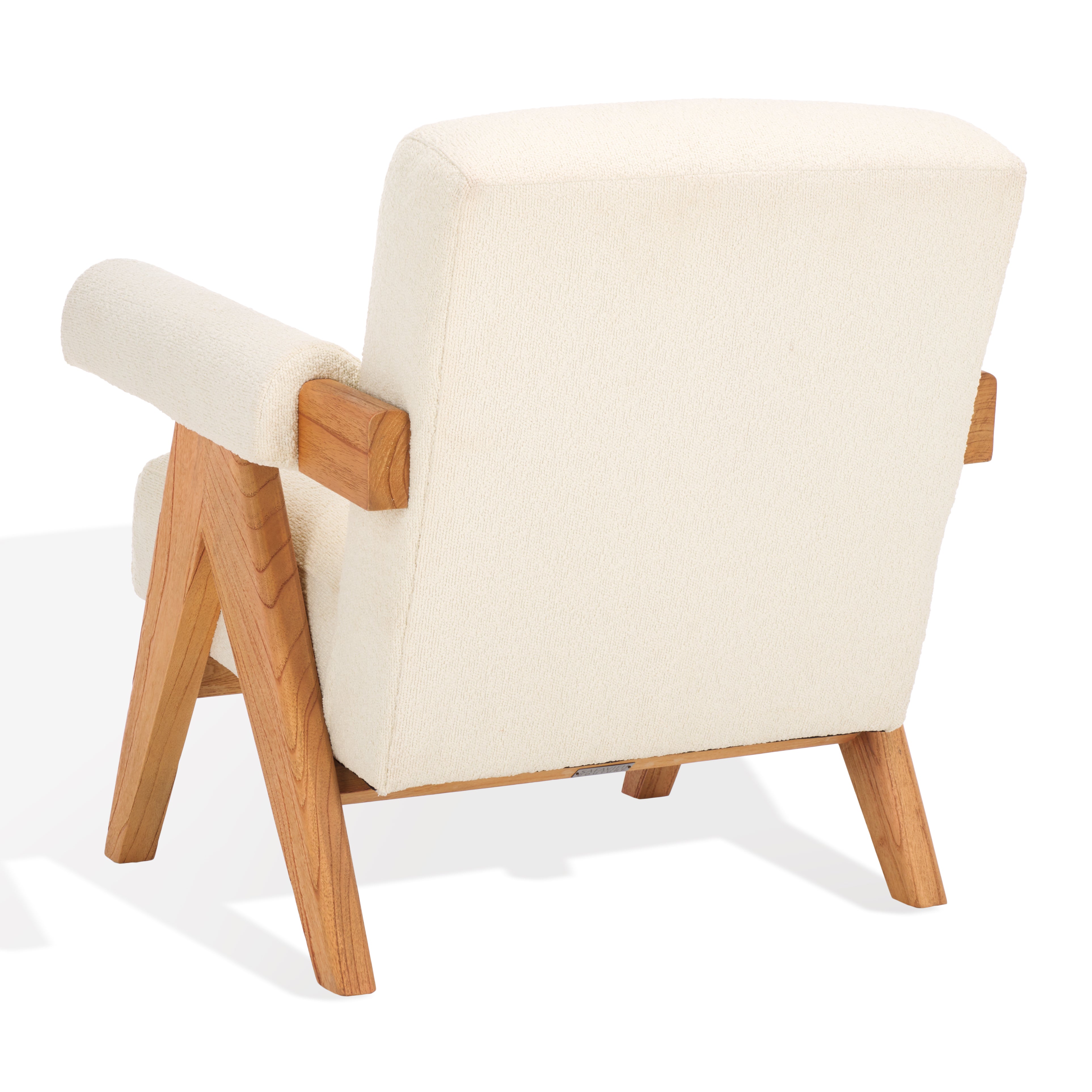 safavieh couture billie boucle accent chair, SFV9100 - Natural