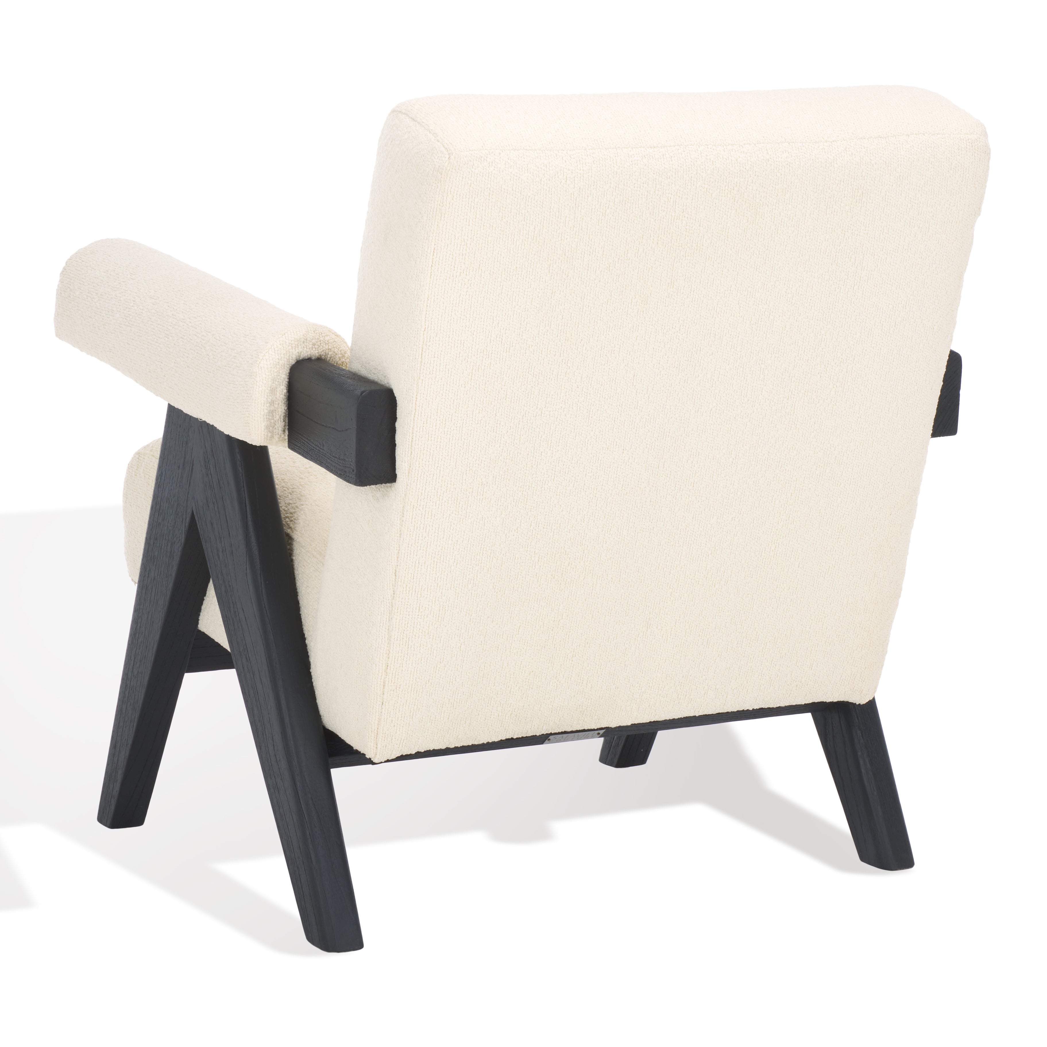 safavieh couture billie boucle accent chair, SFV9100 - Black