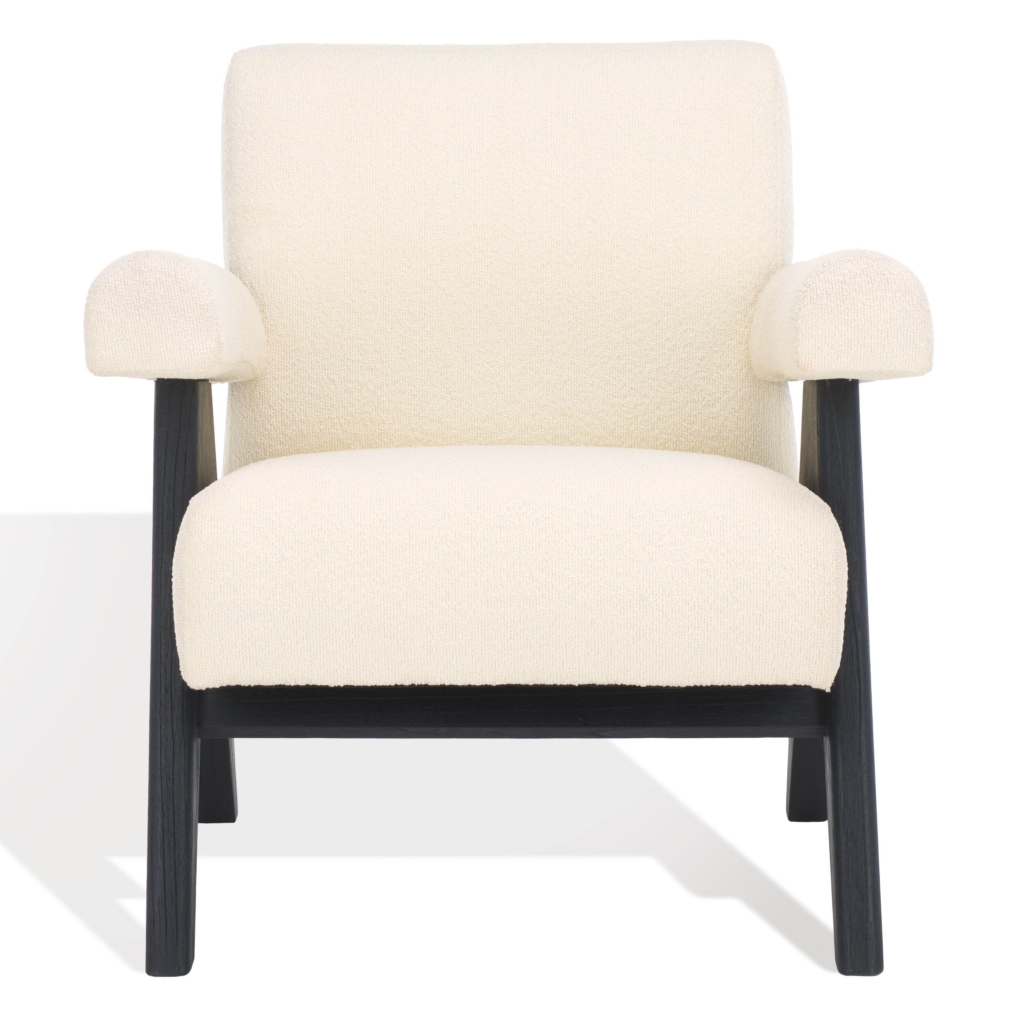 safavieh couture billie boucle accent chair, SFV9100 - Black