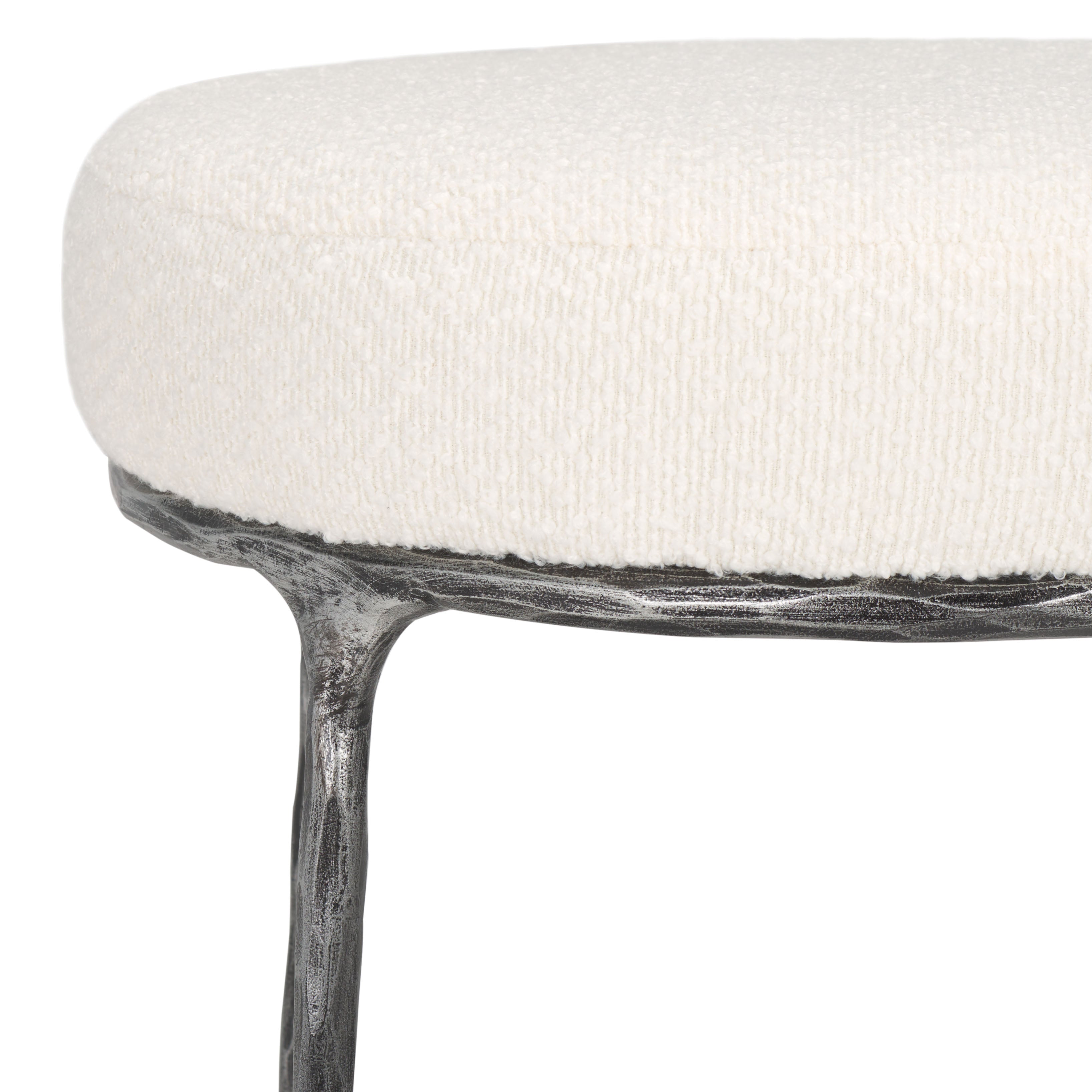 Safavieh Couture Trumen Boucle Counterstool, Sfv9525 - Ivory / Black