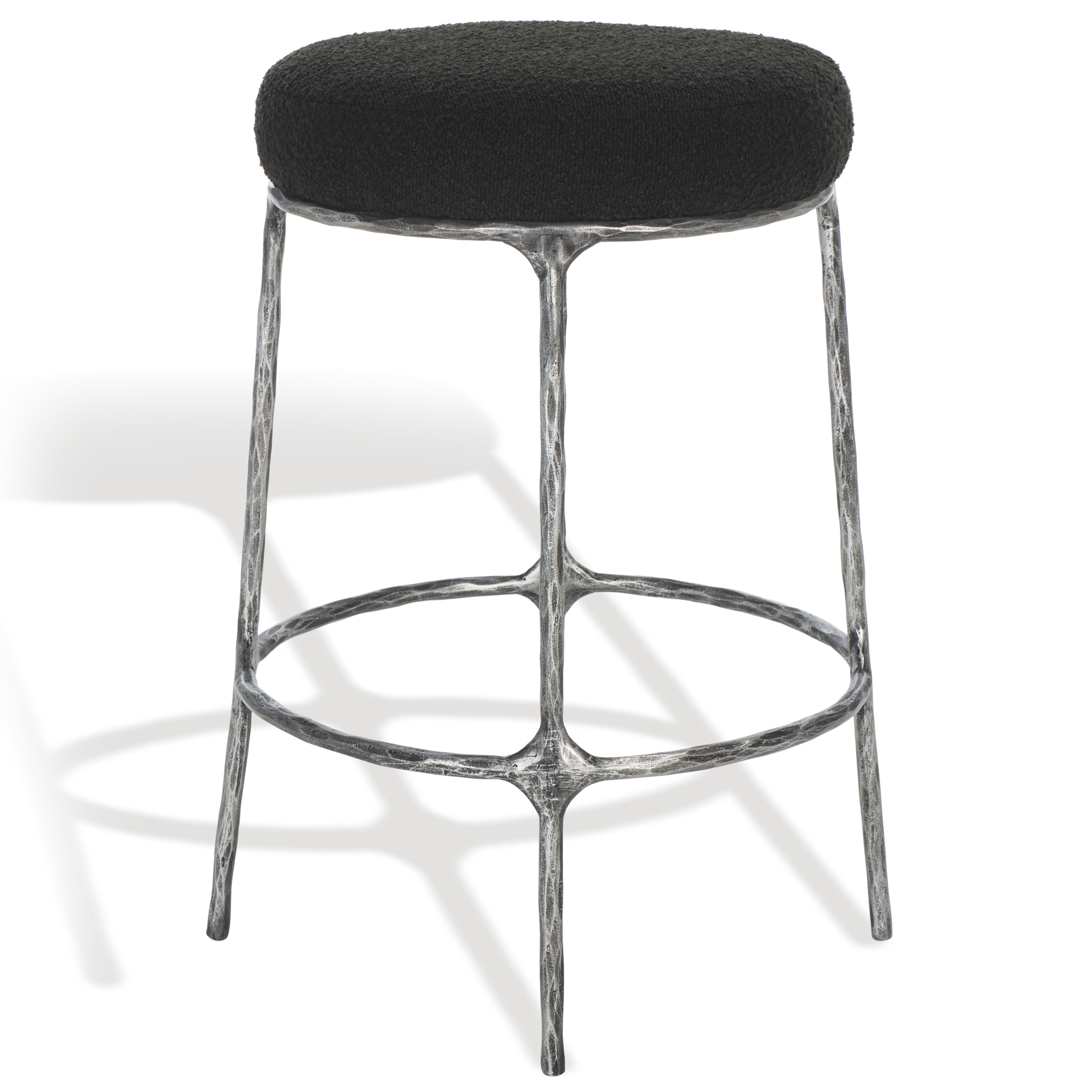 Safavieh Couture Trumen Boucle Counterstool, Sfv9525 - Black