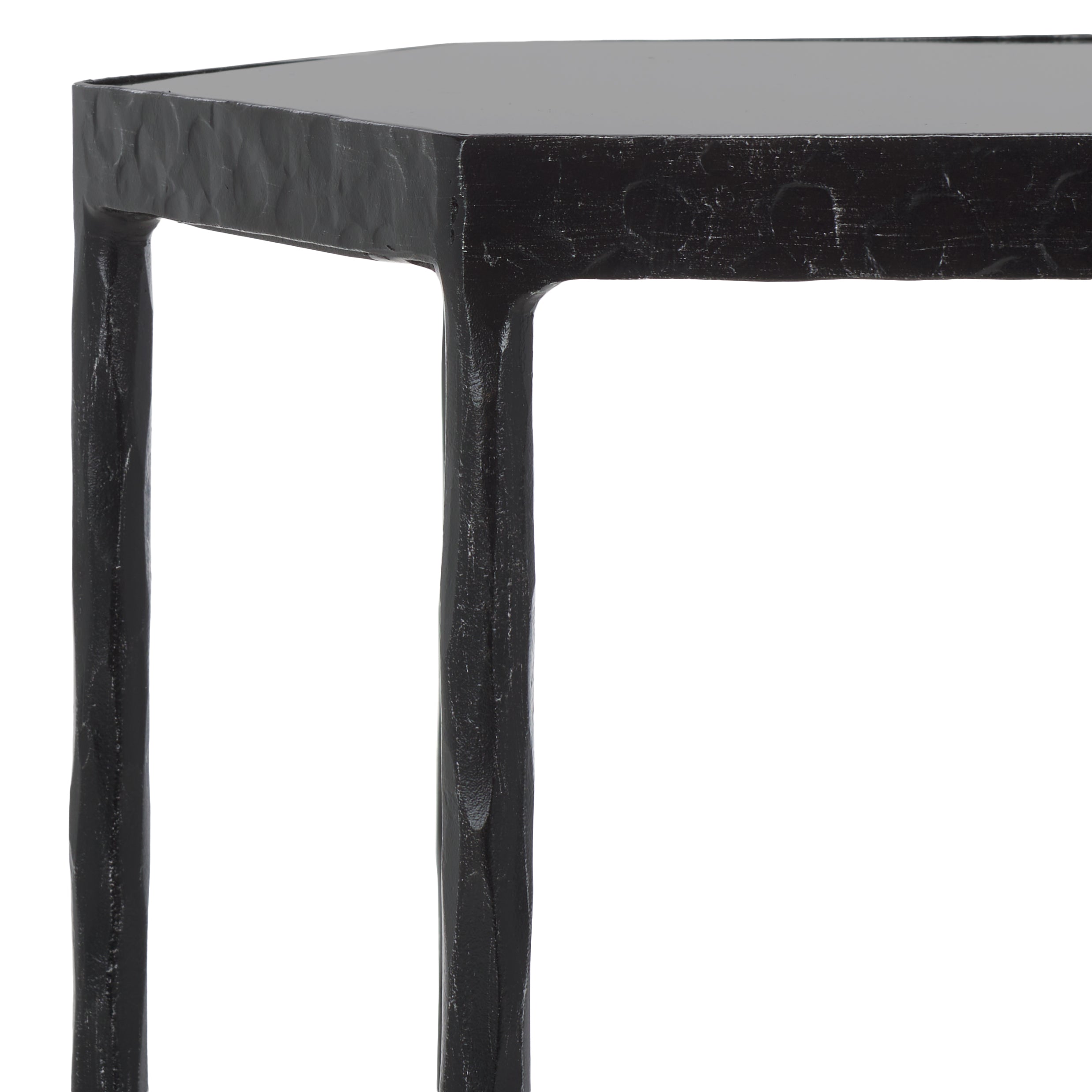 Safavieh Couture Galvin Marble Top Drink Table, SFV9534 - Black / Black