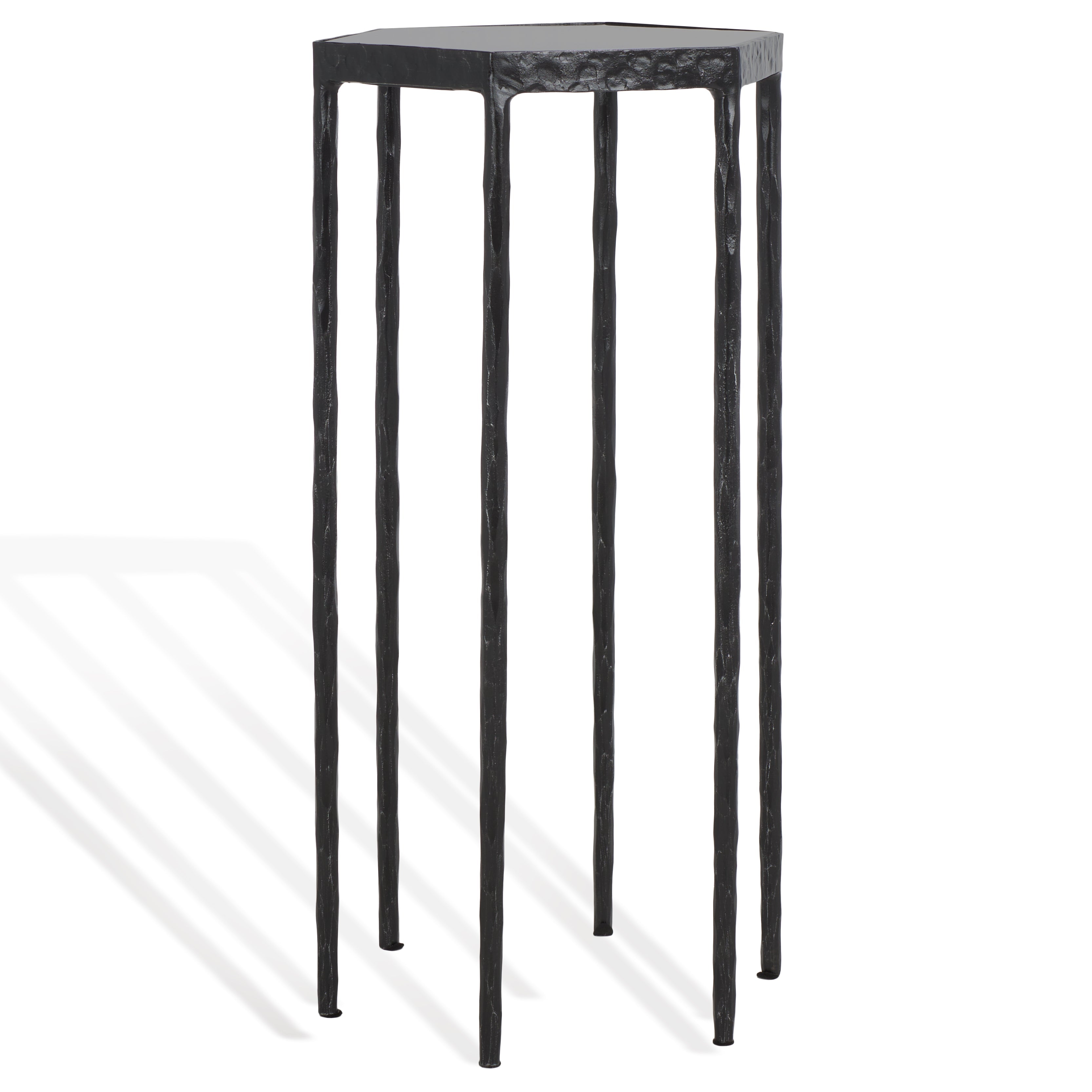 Safavieh Couture Galvin Marble Top Drink Table, SFV9534 - Black / Black