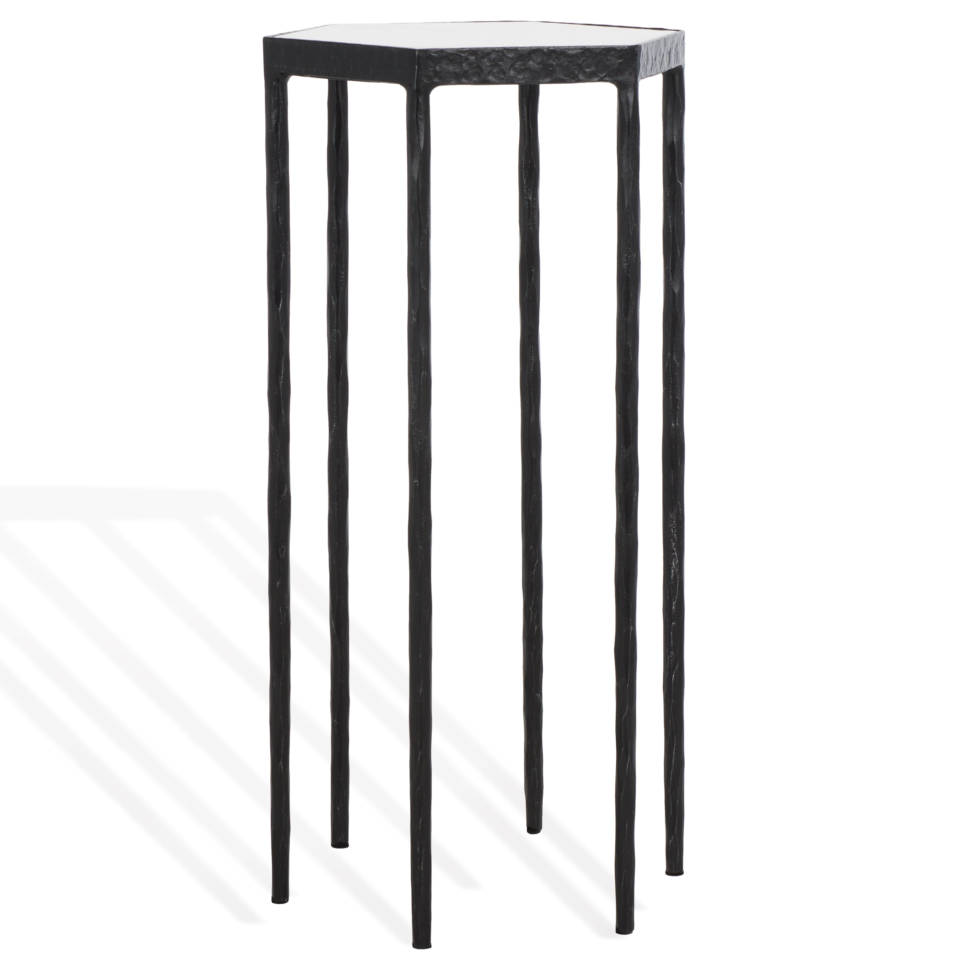 Safavieh Couture Galvin Marble Top Drink Table, SFV9534 - Black / White