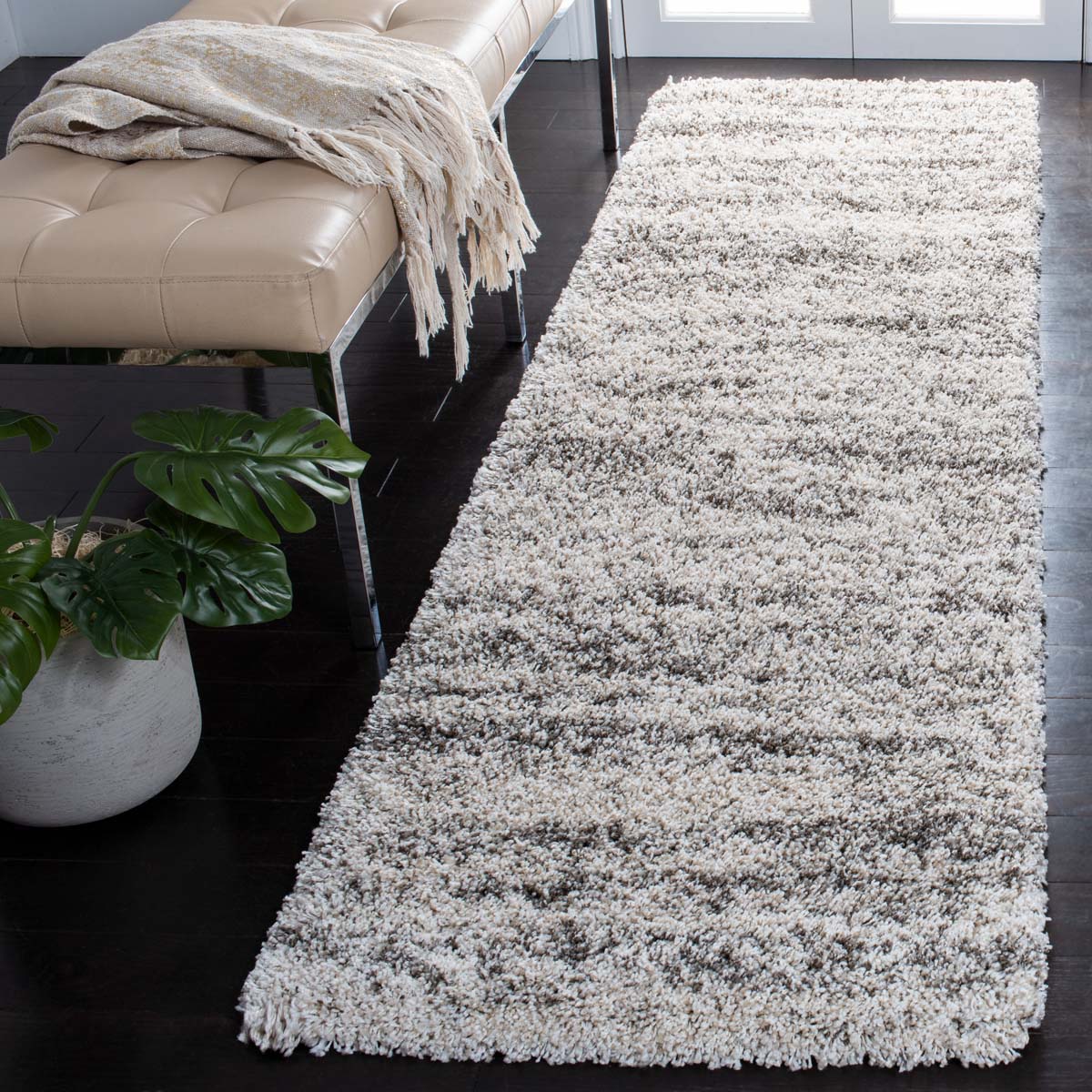 Safavieh Hudson Shag 206 Rug, SGH206 - Ivory / Grey
