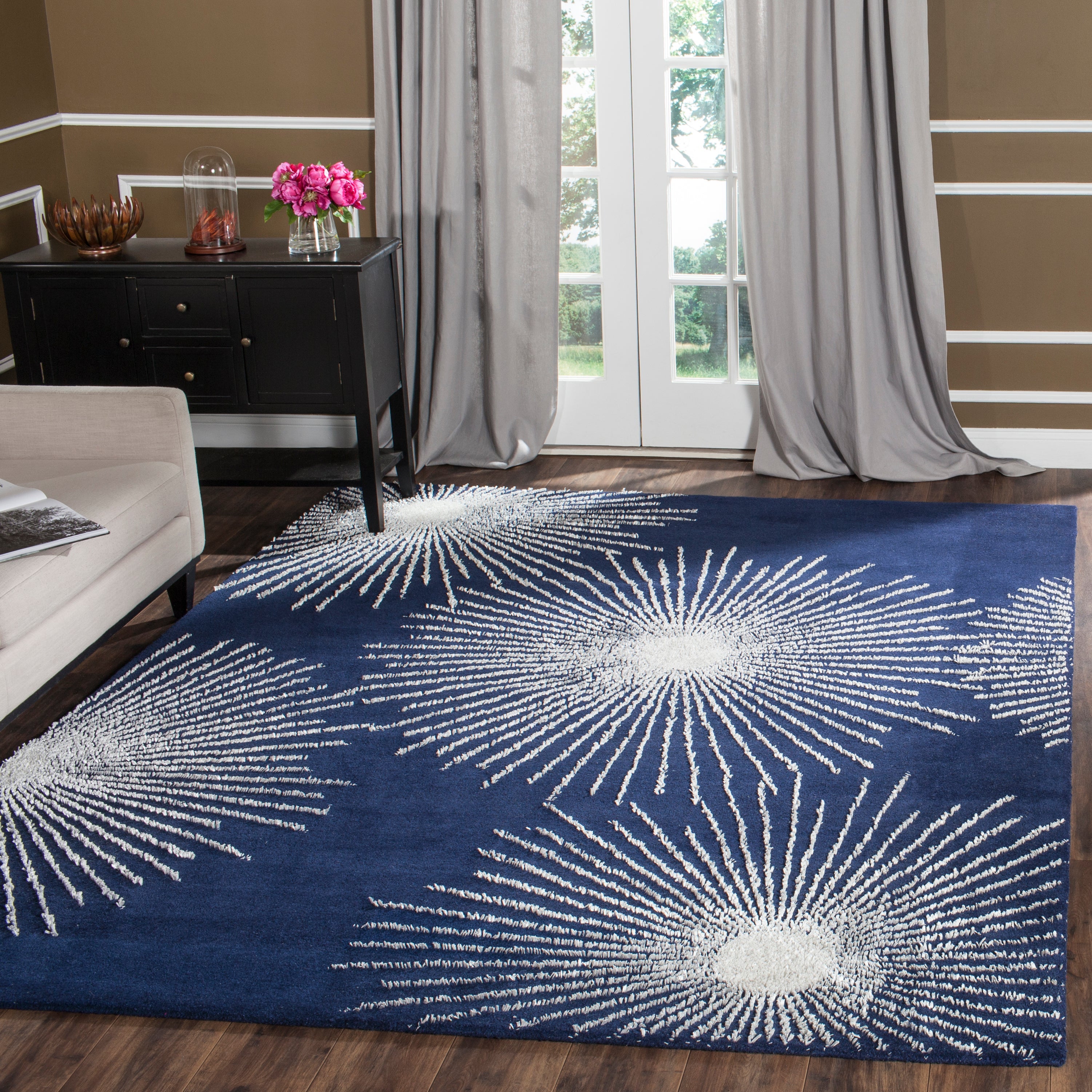 Dark Blue / Ivory