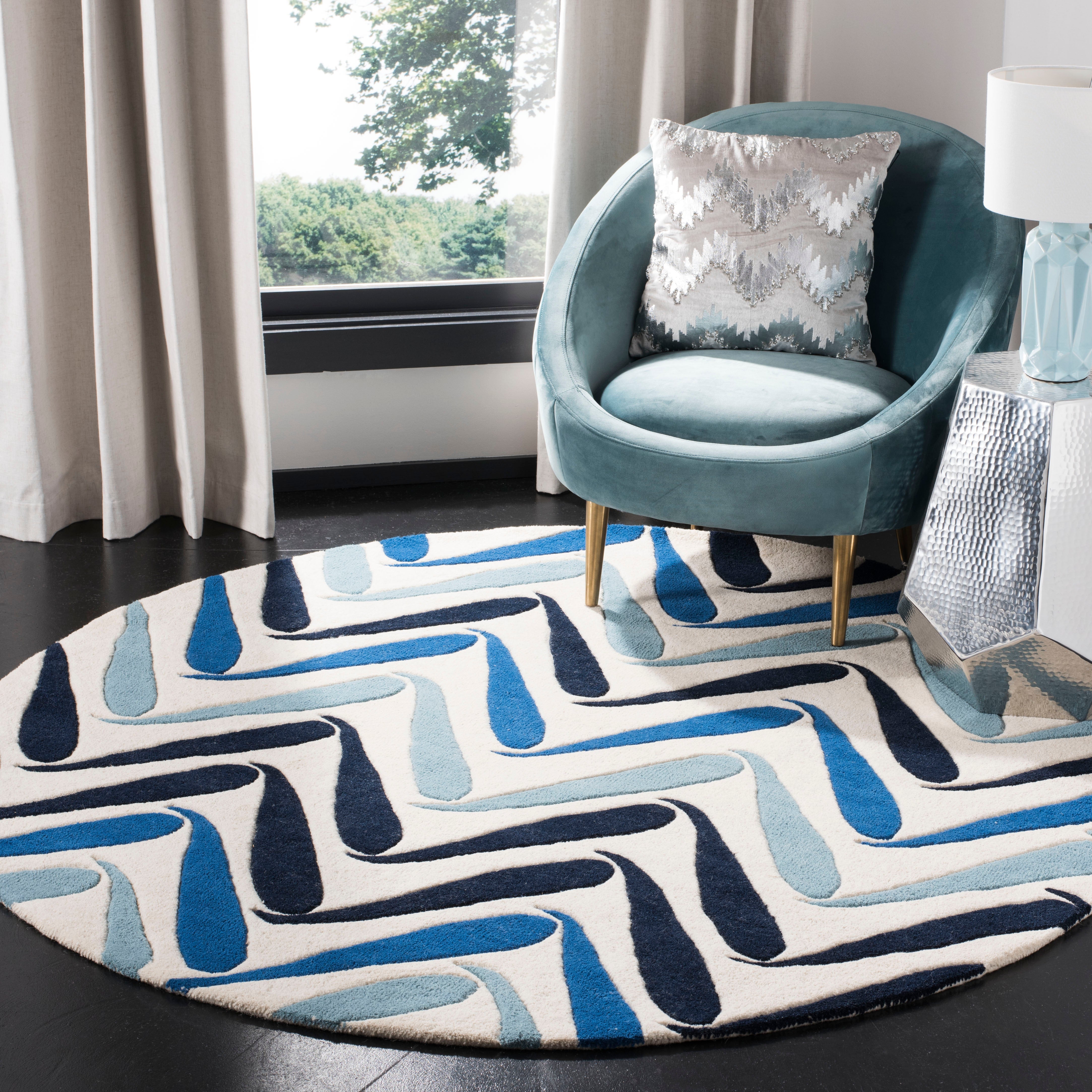 Ivory / Blue