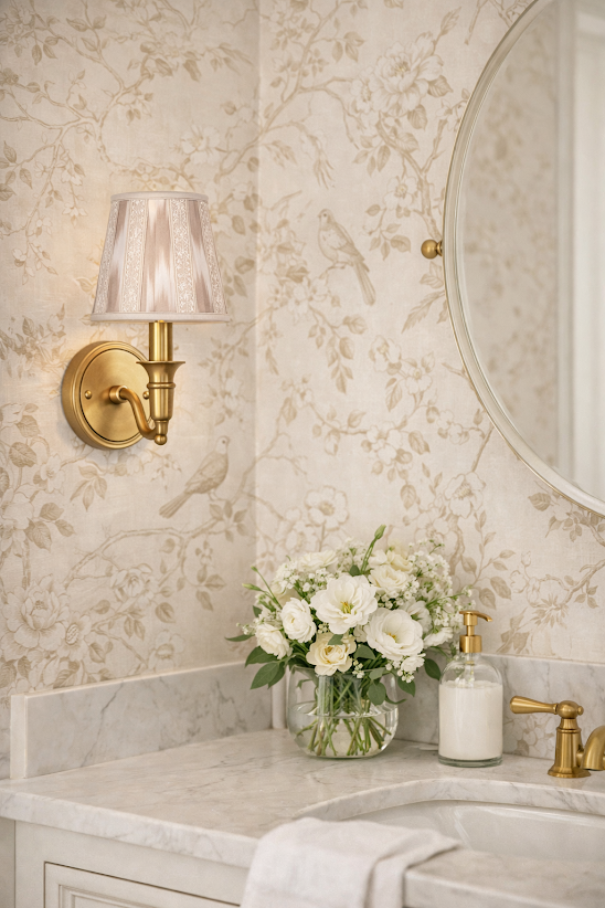 Brown Ikat Sconce Shade