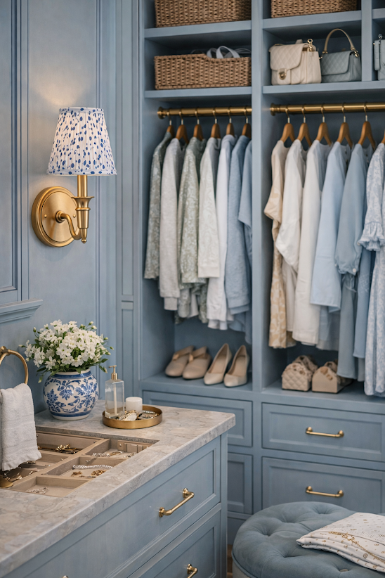 Blue Dot Sconce Shade