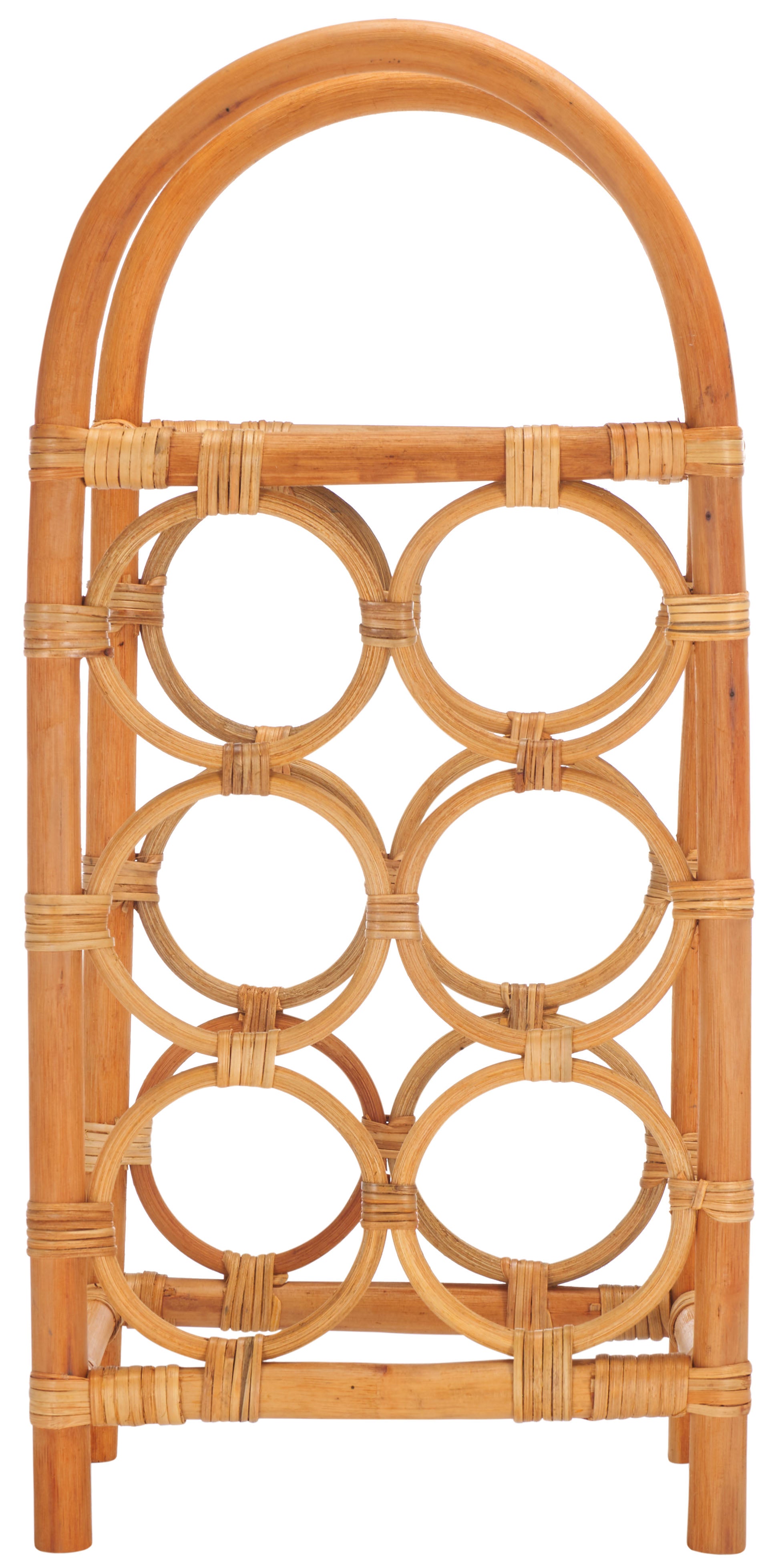 Lyza Rattan Wine Rack, STG1800 | Safavieh - Natural