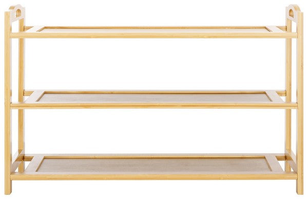 Baretta 3 Tier Shoe Shelf, STG1911 | Safavieh - Natural Bamboo