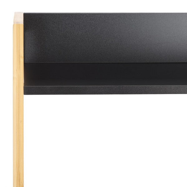 Barteau 4 Tier Shelf, STG1912 | Safavieh - Natural Bamboo / Black