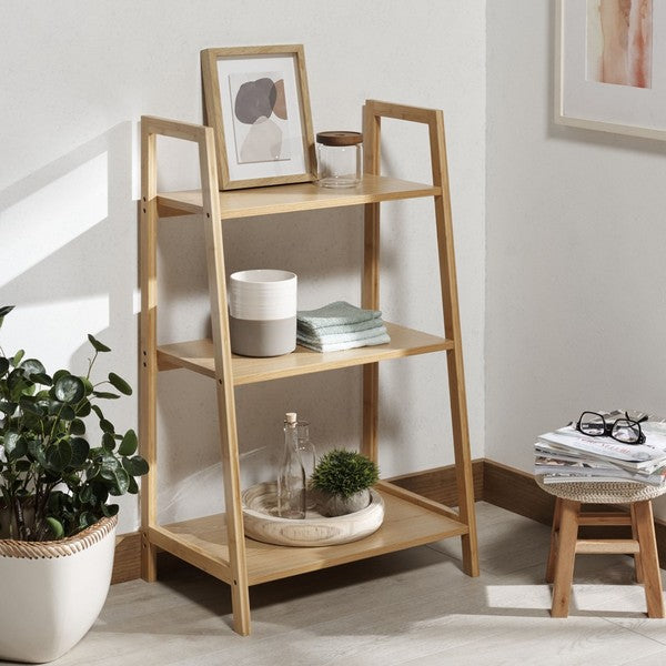 Alucard 3 Tier Shelf, STG1916 | Safavieh - Natural Bamboo