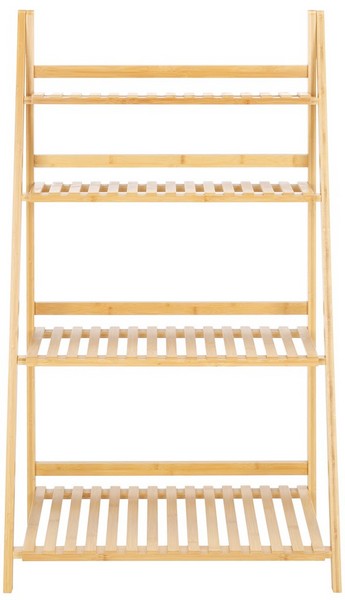 Faisal 4 Tier Ladder Shelf, STG1917 | Safavieh - Natural Bamboo