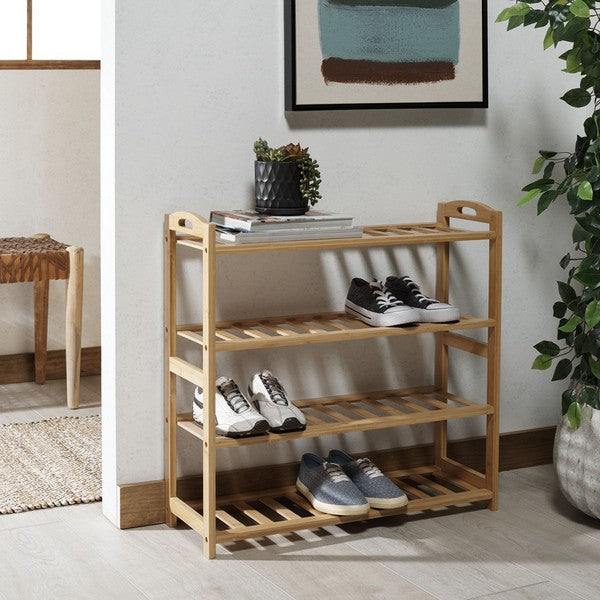 Angford 4 Tier Shelf, STG1919 | Safavieh - Natural Bamboo