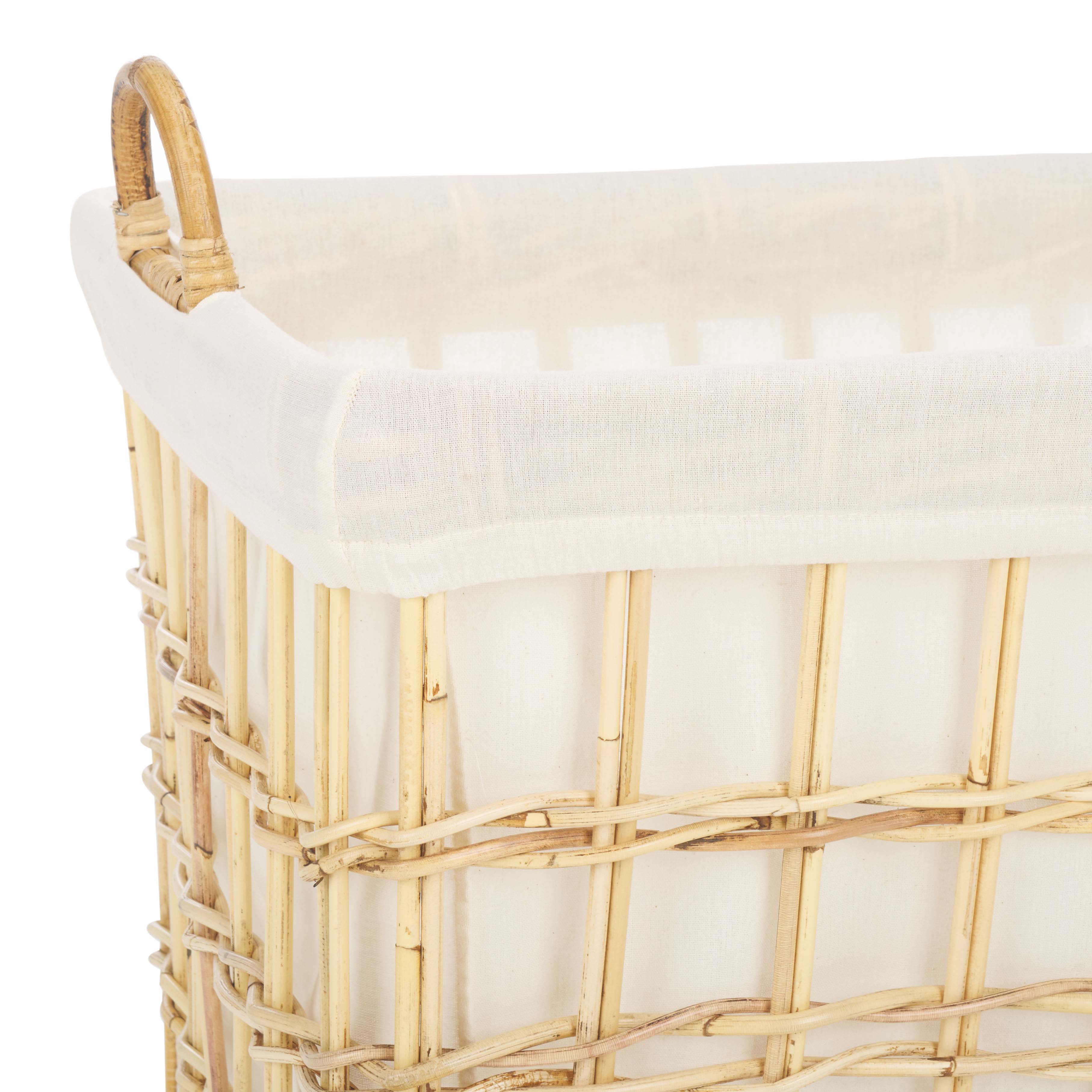 Safavieh Kari Basket W/ Liner - Natural / White