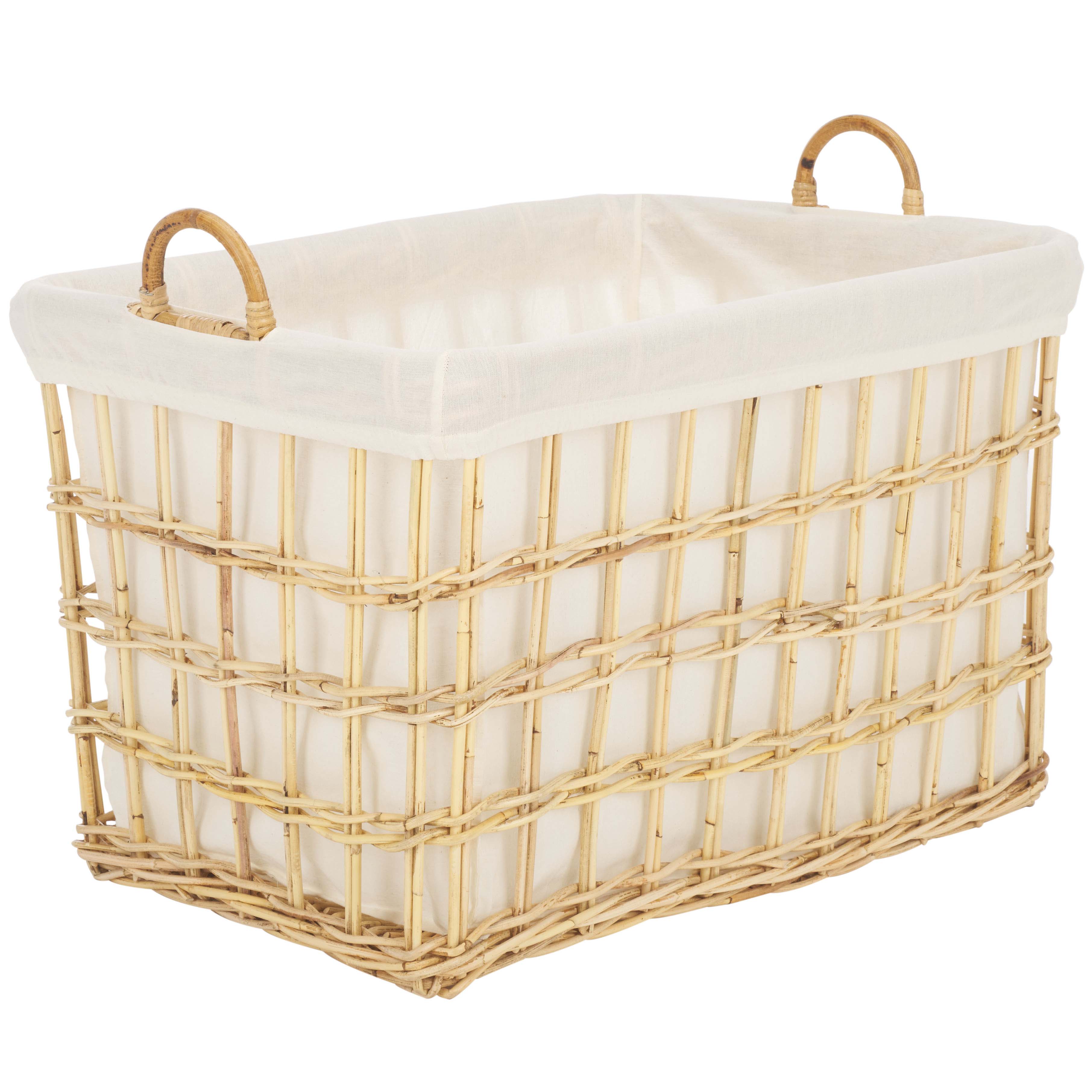 Safavieh Kari Basket W/ Liner - Natural / White