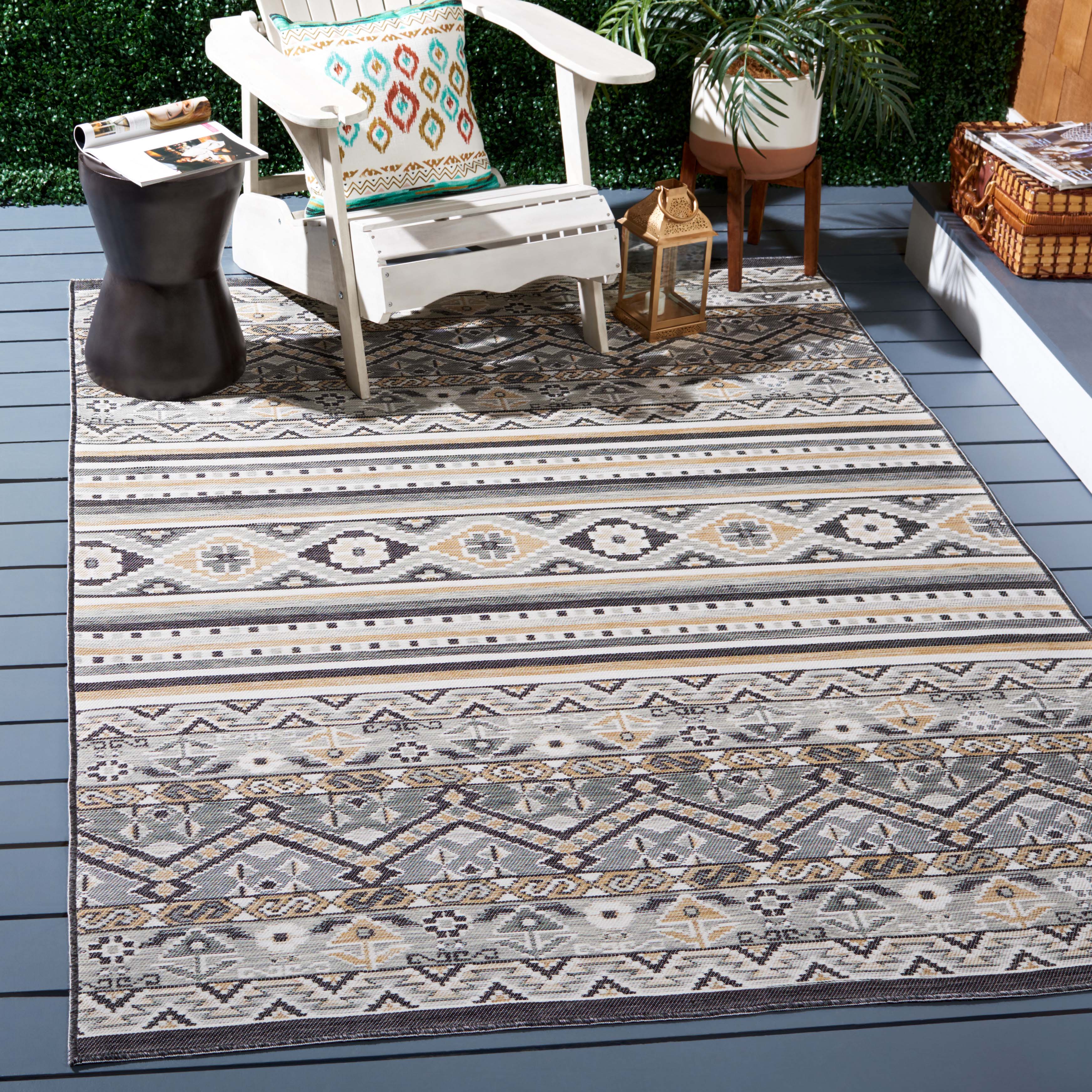 Safavieh Sunrise 629 Rug, SUN629 - Grey / Beige Black