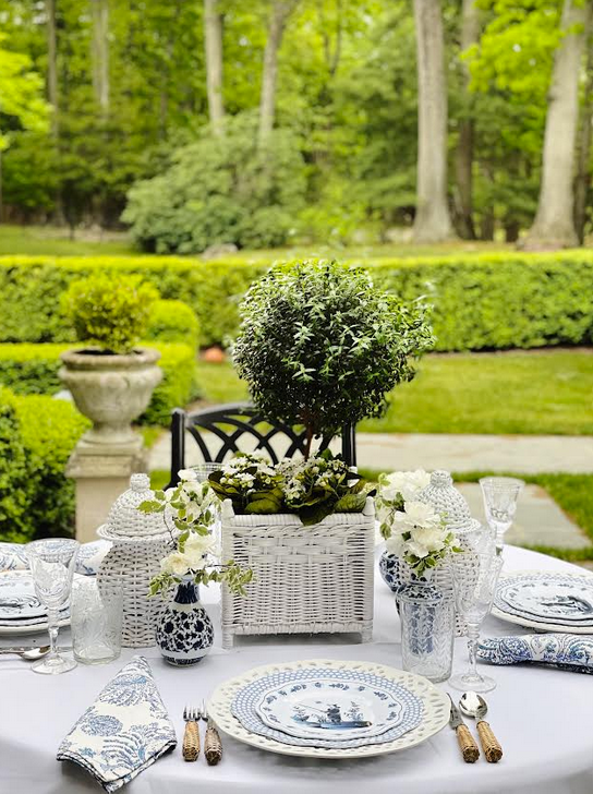 Square White Wicker Box Planter (5 Sizes)