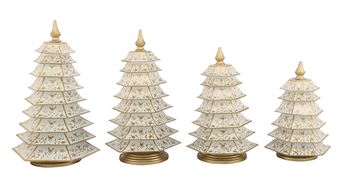 Ivory AND GOLD FLORAL CHINOISERIE TREE