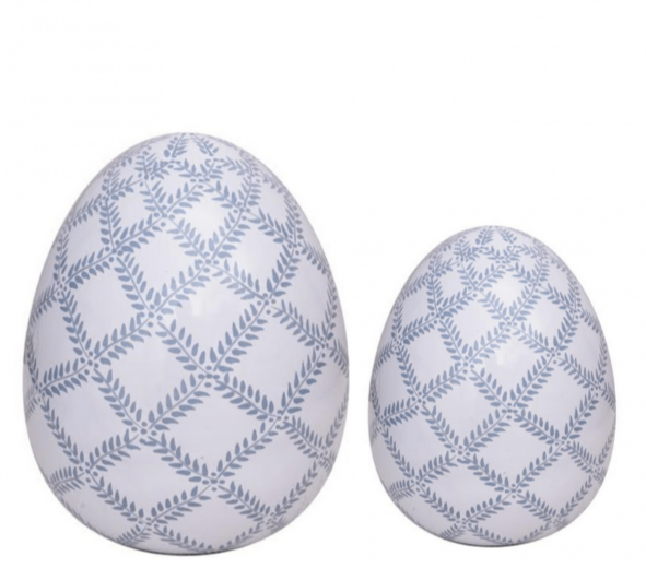 Soft Blue Lattice Egg