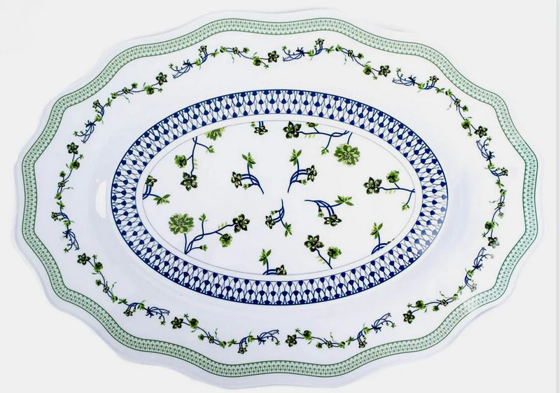 Floral Cache Pot Melamine Serving Set