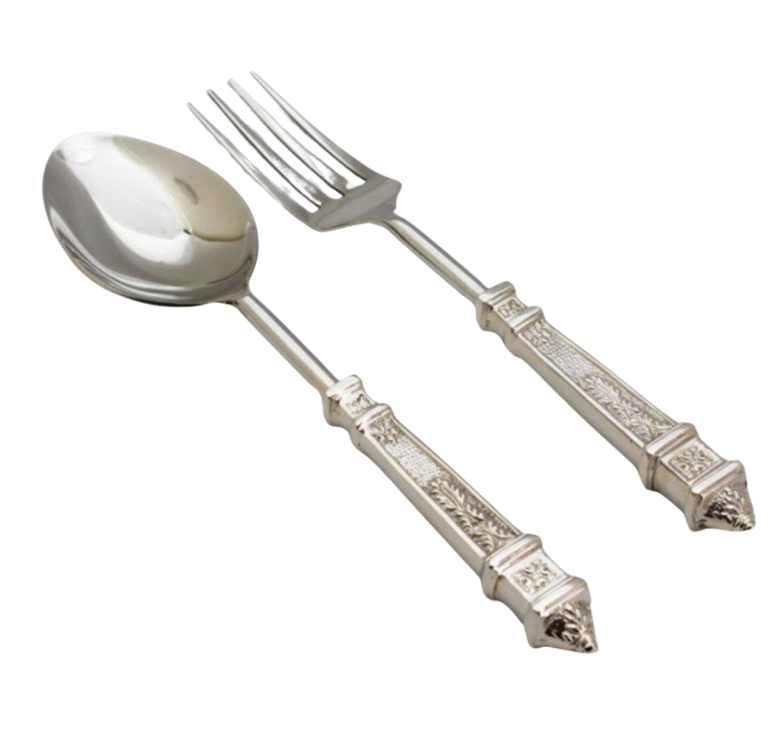 Silver Pagoda Salad Servers