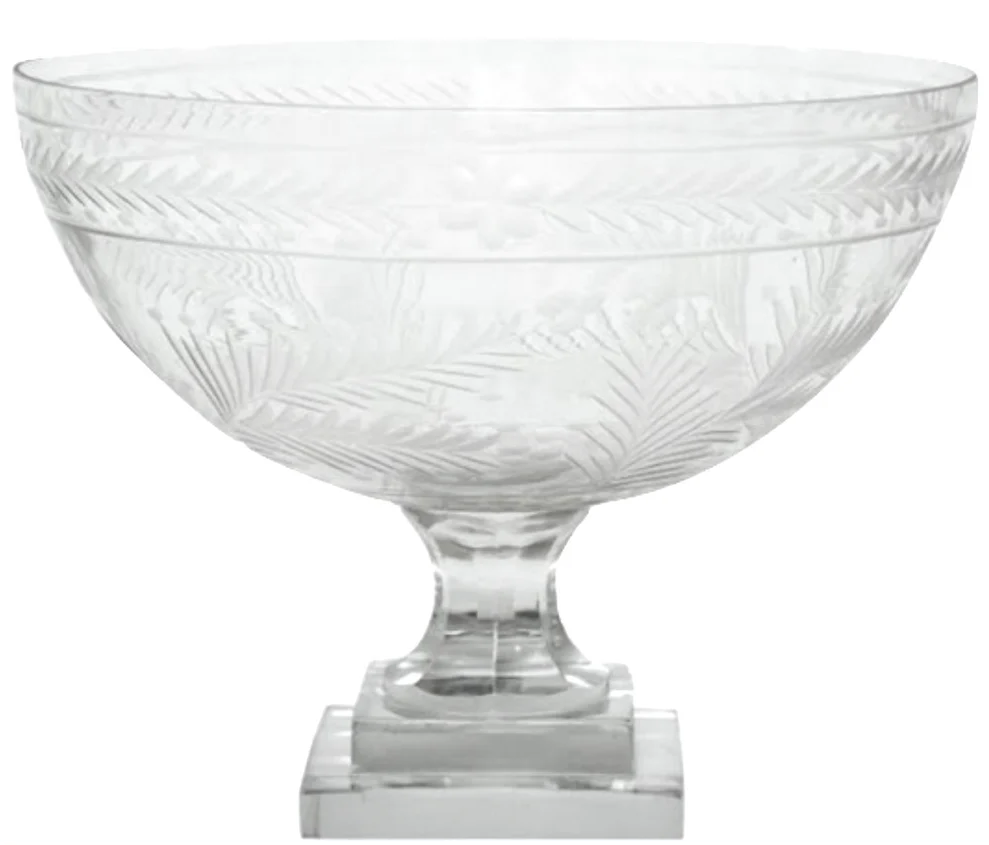 Etched Swag and Garland Bowl Medium