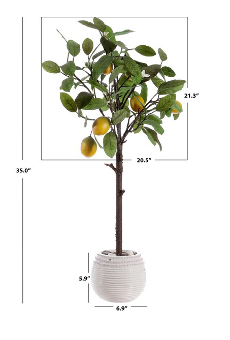 Safavieh Faux Lemon Potted Tree