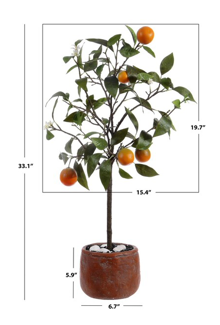 Safavieh Faux Orange Potted Tree