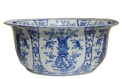 Large Trellis Floral Bowl