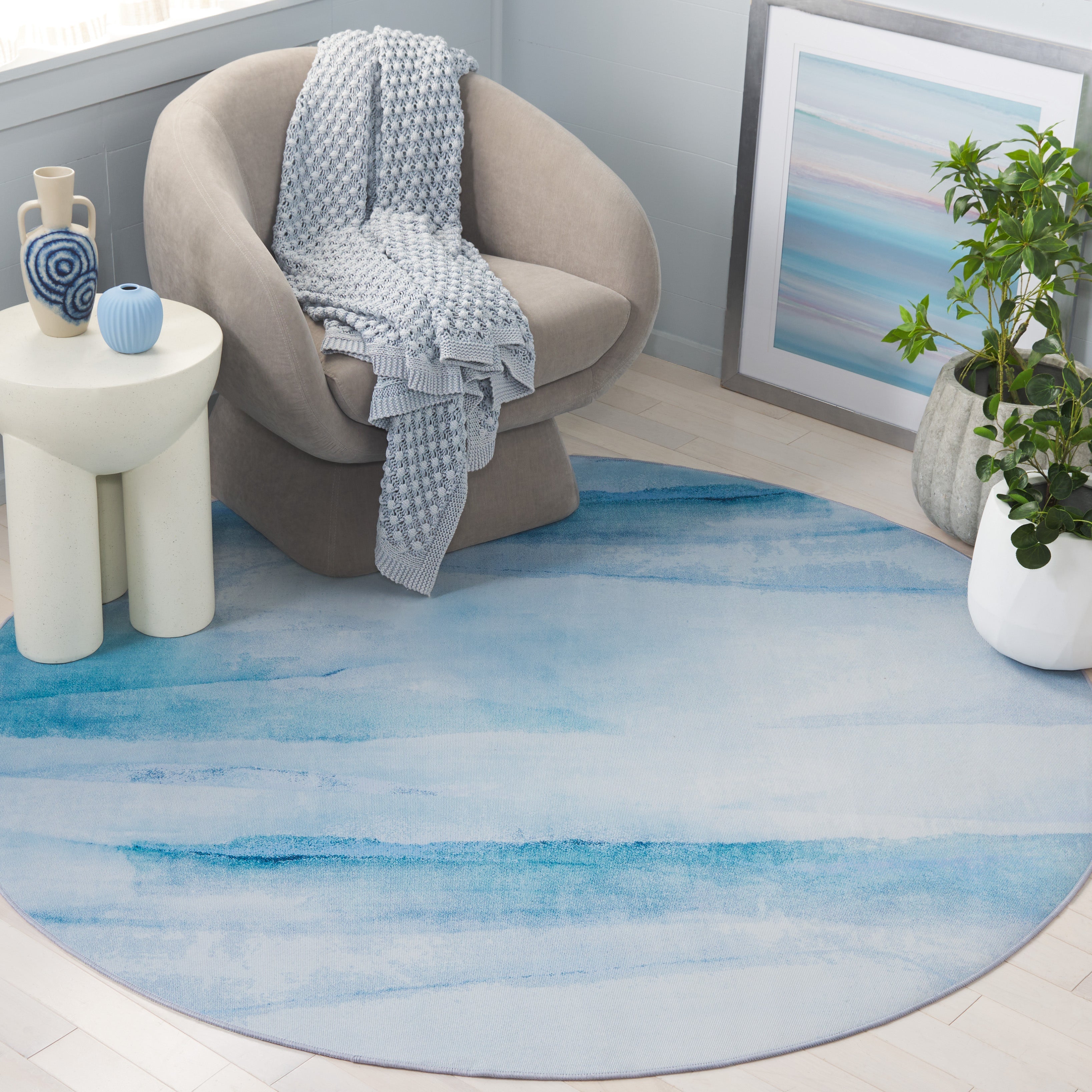 Ivory / Blue
