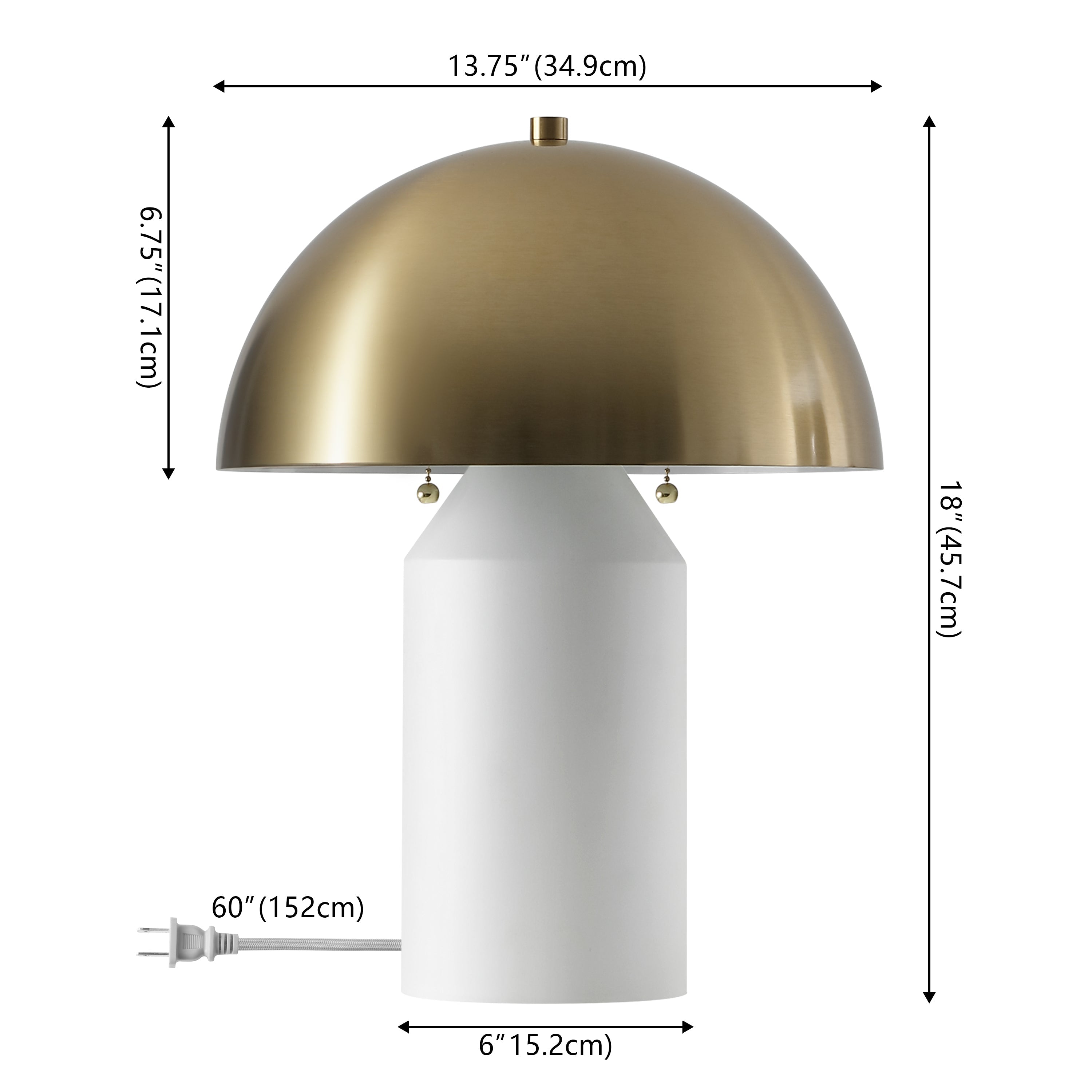 White / Brass