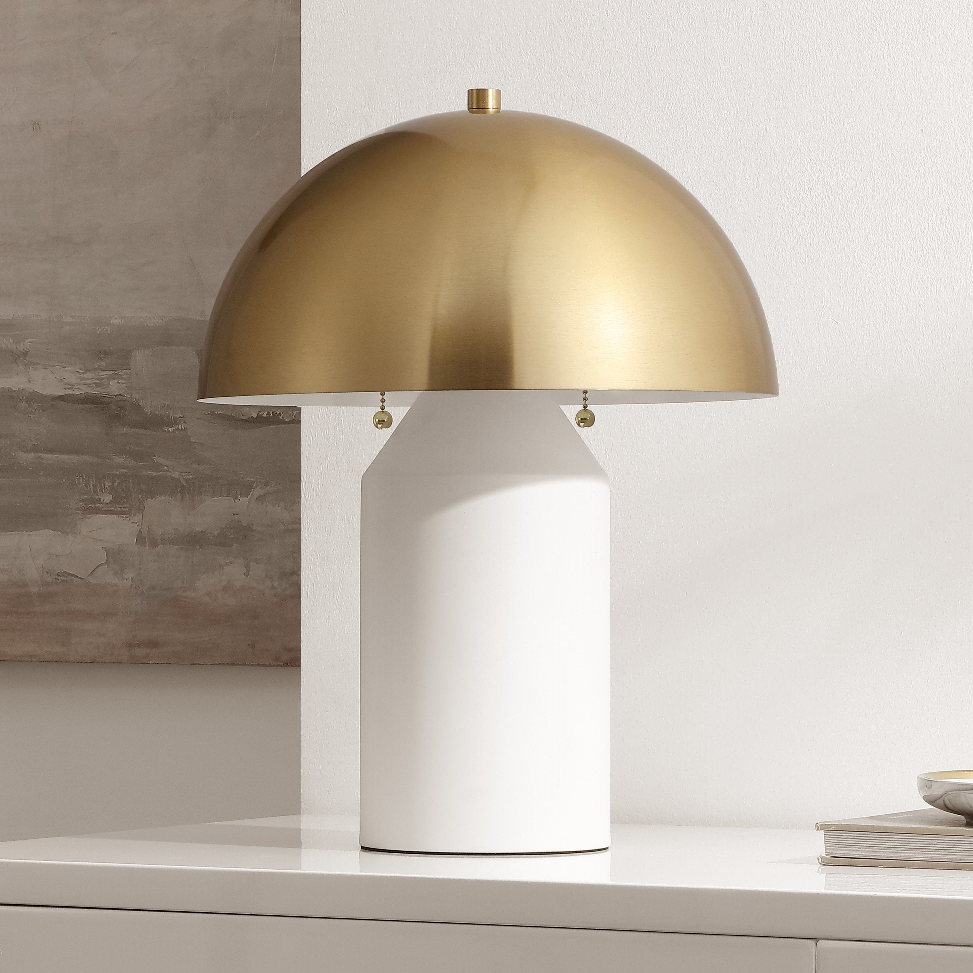 White / Brass