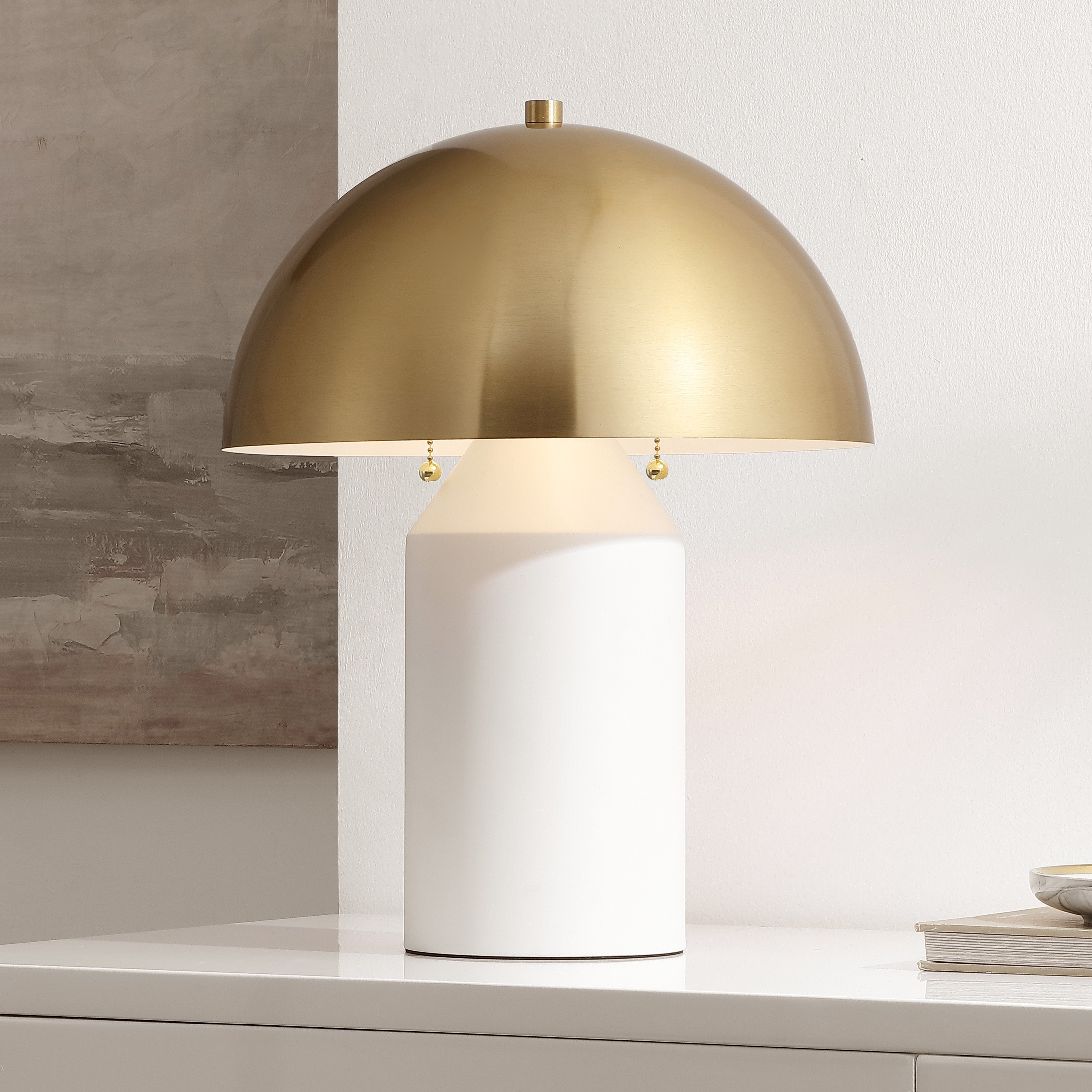White / Brass