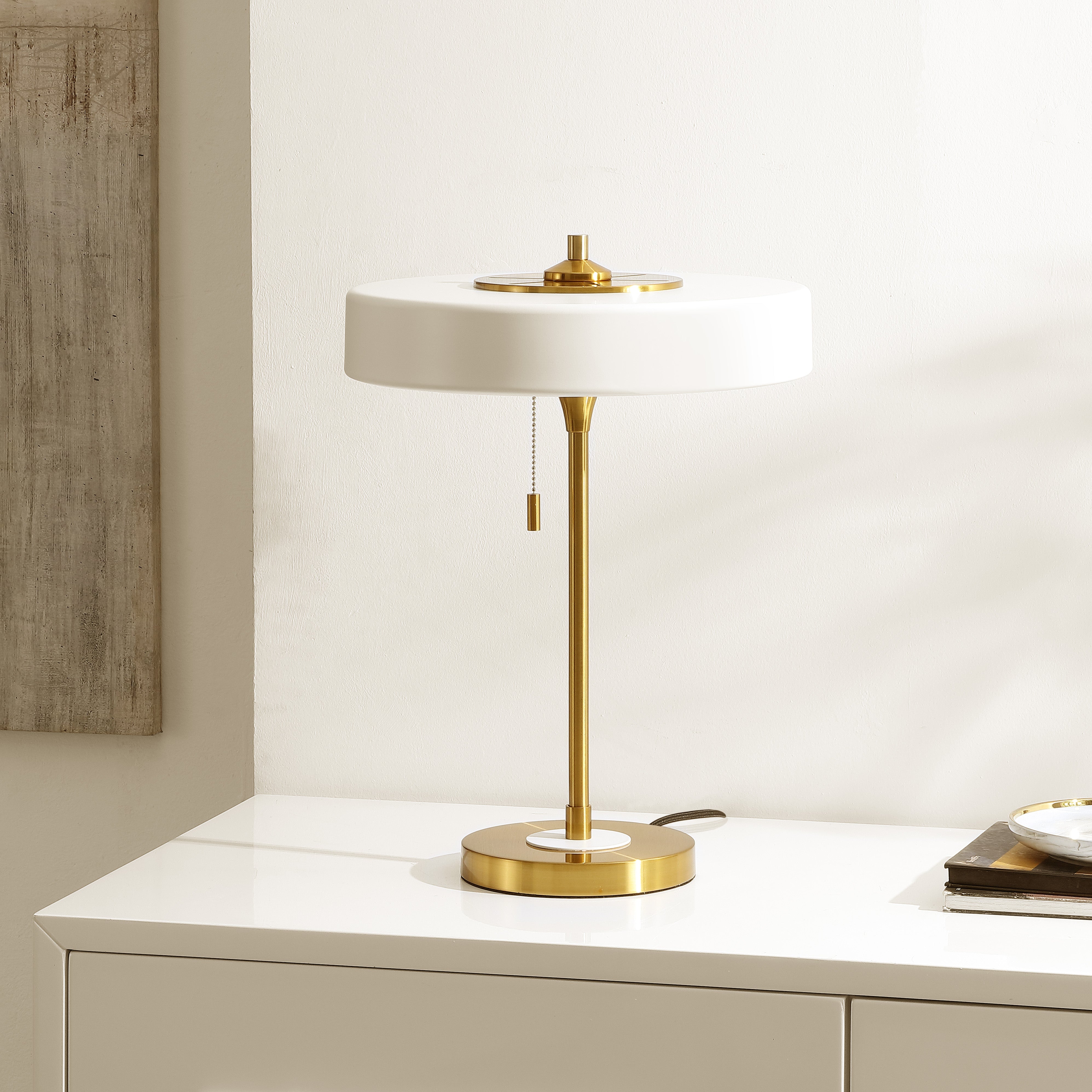 White / Brass