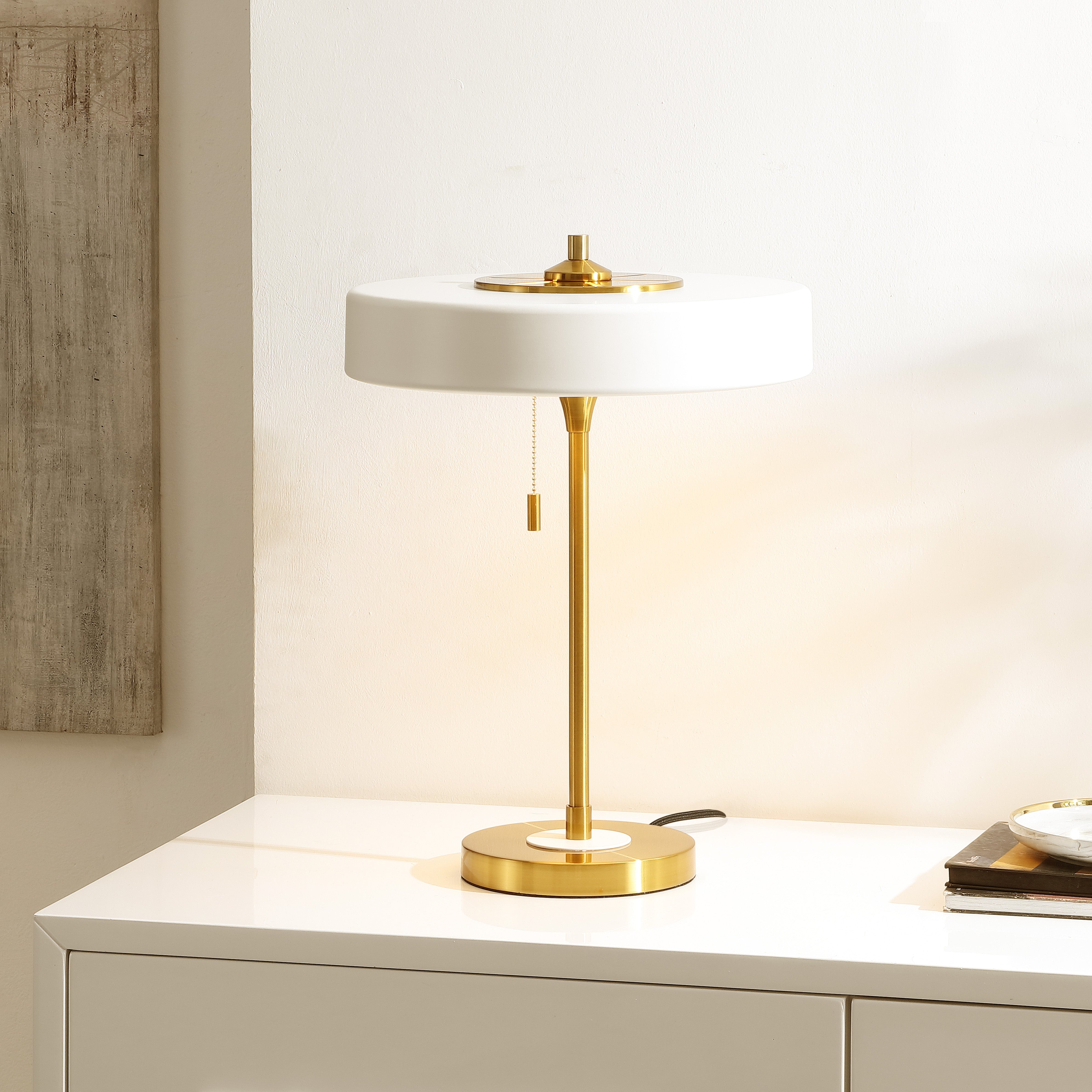 White / Brass