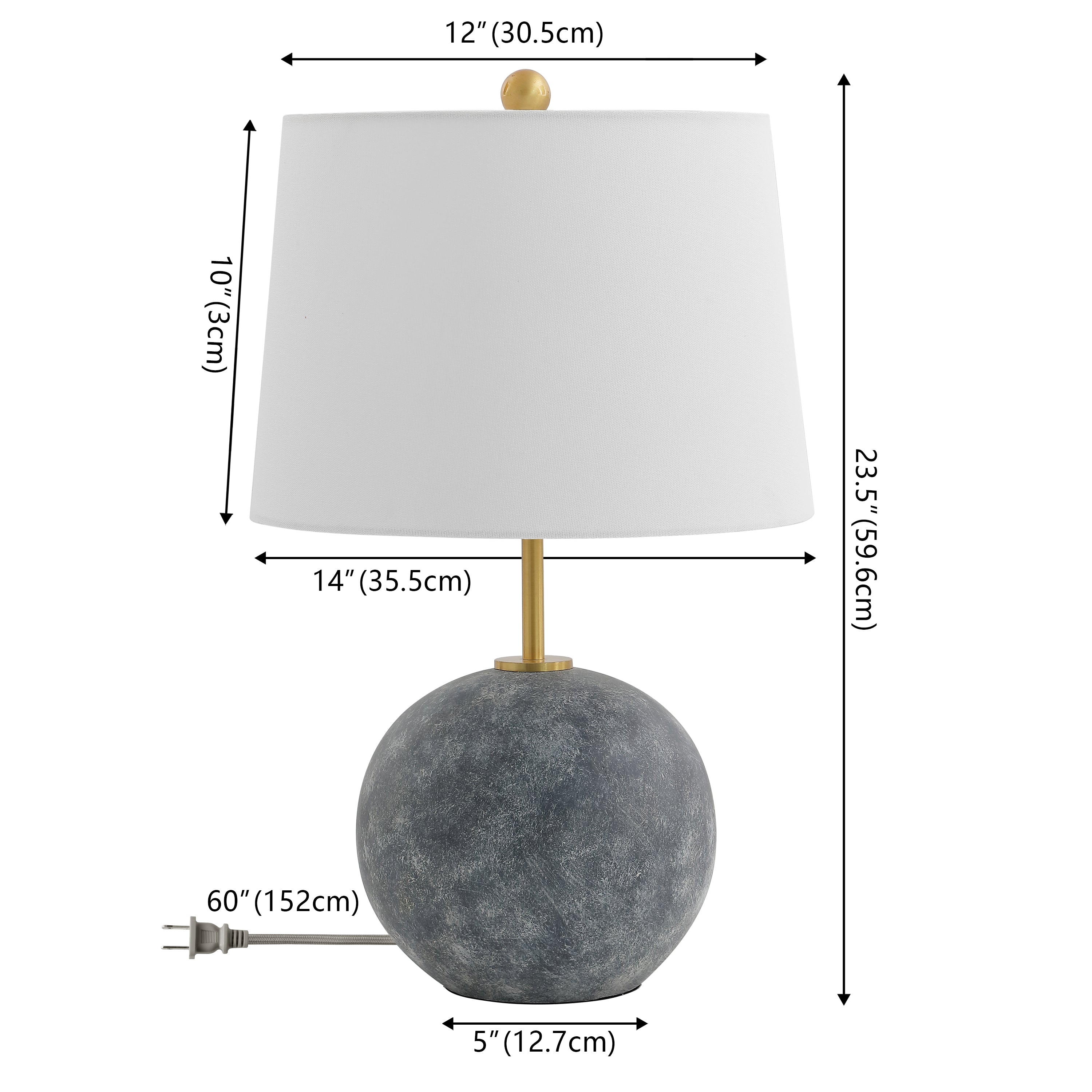 Grey Washed / Brass