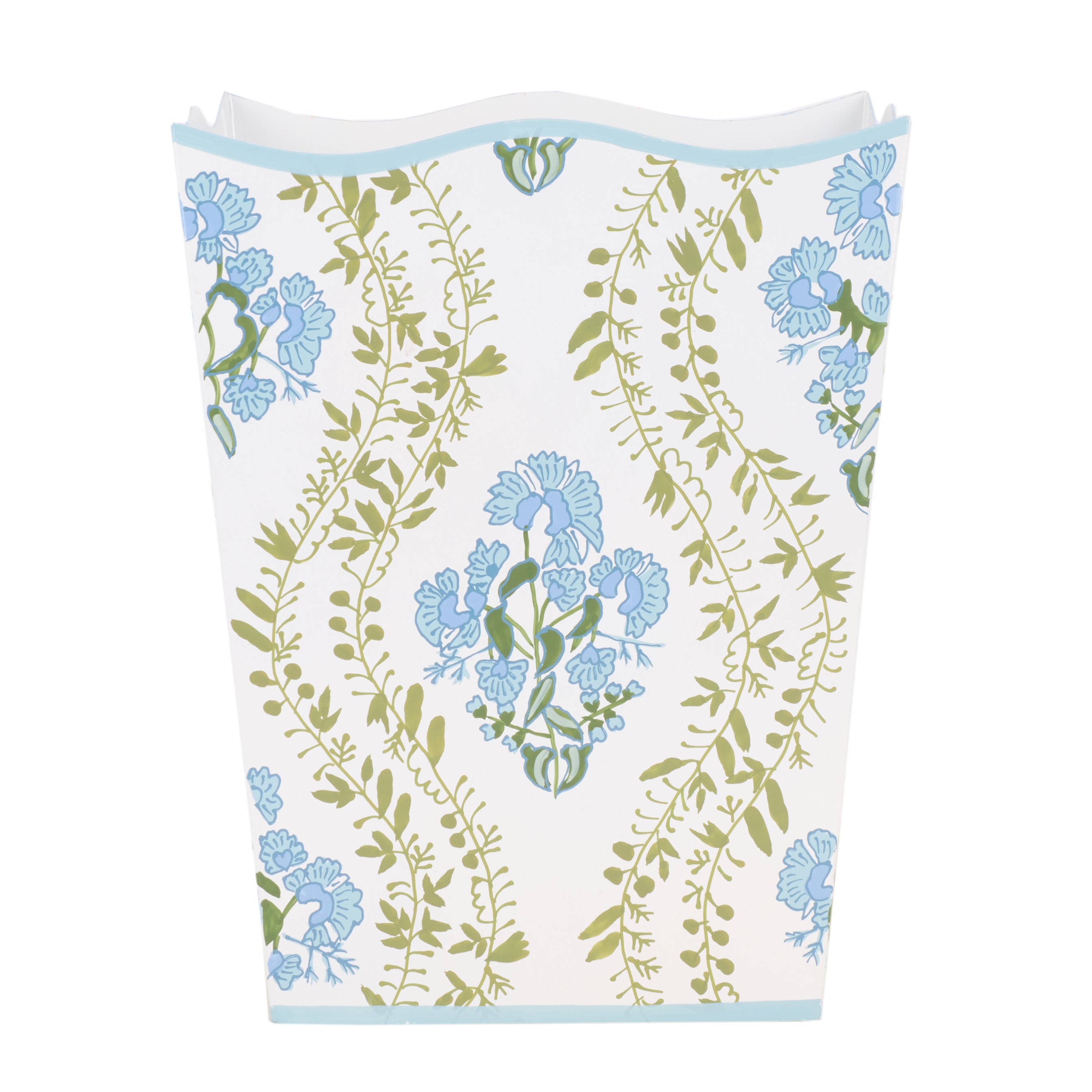 Blue Hydrangea Trellis Wastepaper Basket