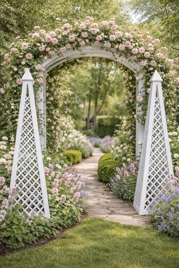 White Cast Aluminum Obelisk