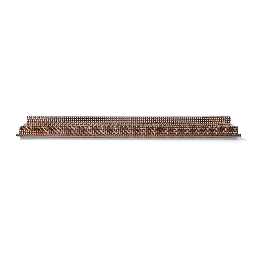 Horizon Mahjong Rack & Pusher | 20 Inches | Set of 4 | Chocolate Woven Rattan