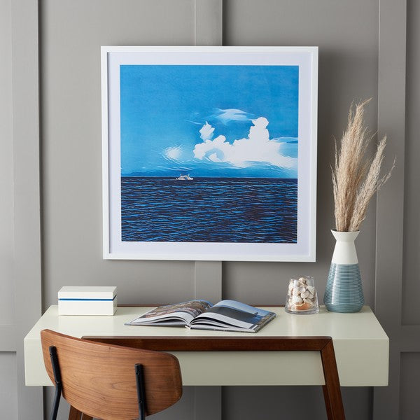 Day At Sea, 28 X 28, Framed Wall Art, WLA2068 | Safavieh - Blue / White